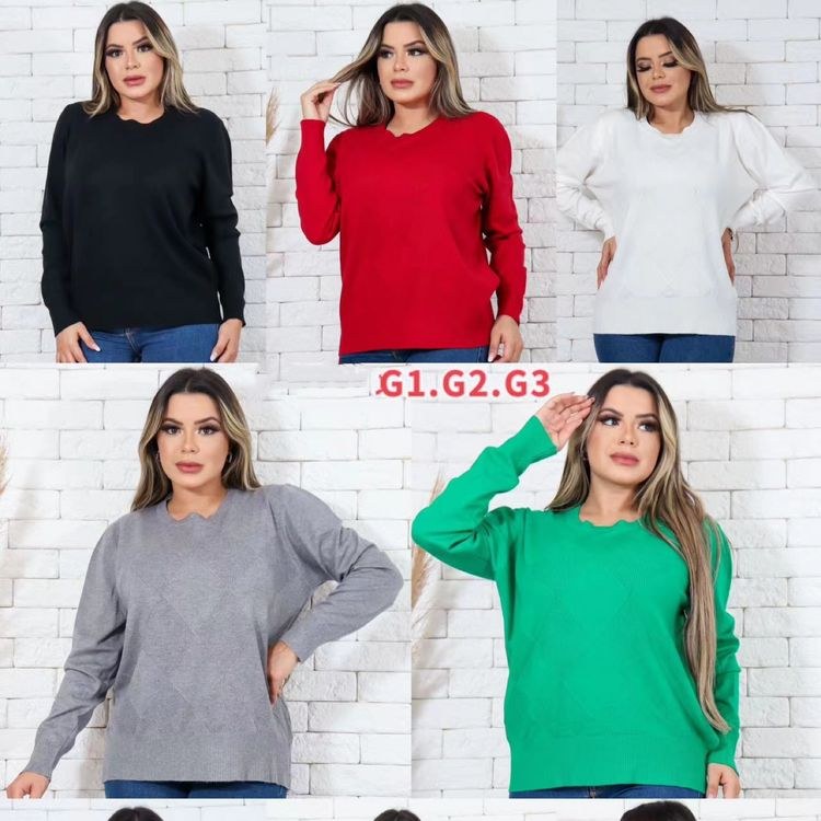 Tamanho especial manga longa inverno feminina