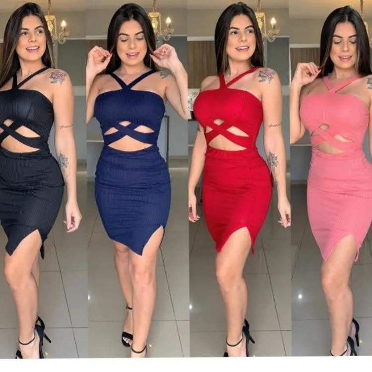 Vestido Canelado