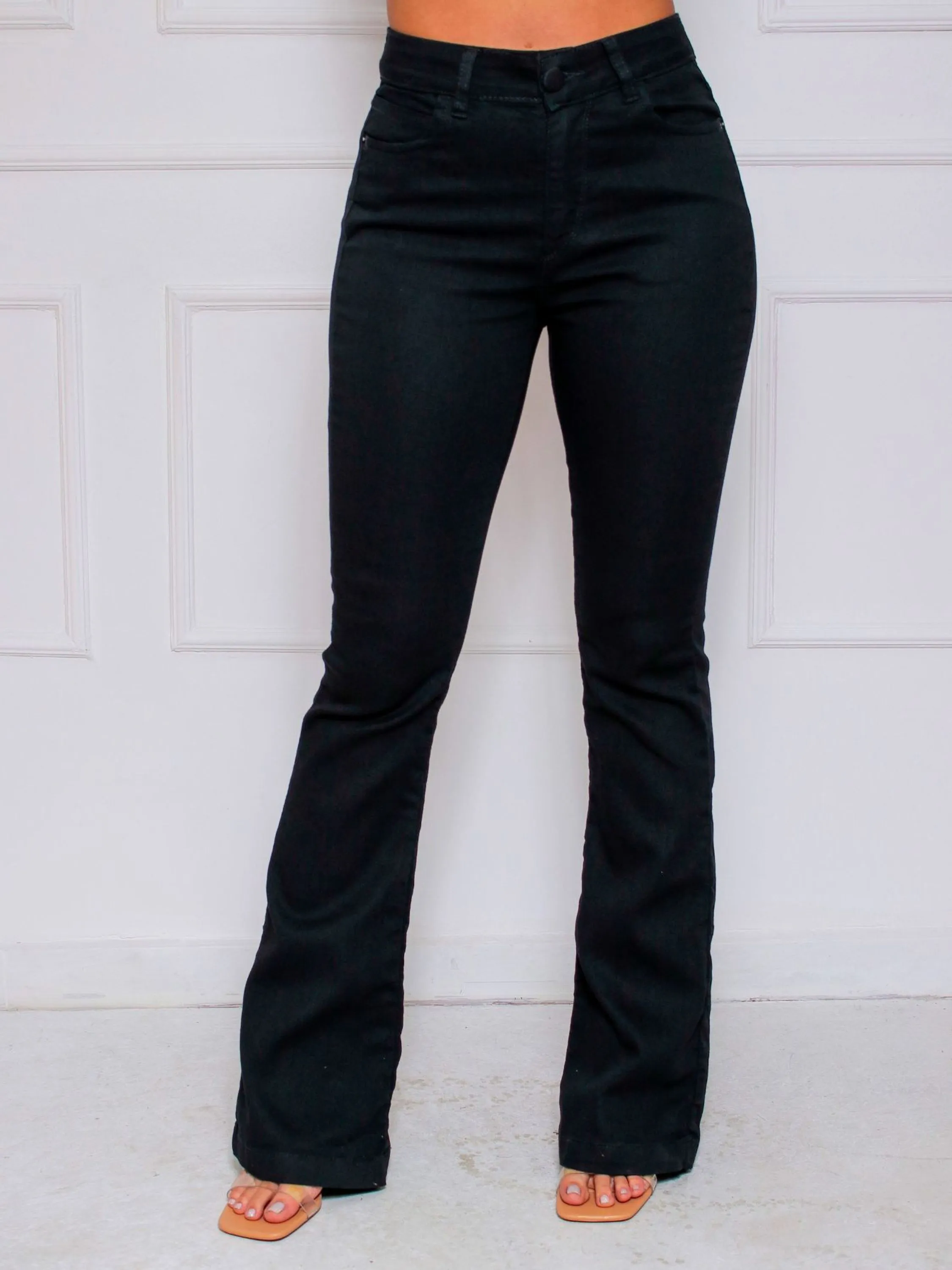 Calça Feminina Modeladora Bootcut Moda Blogueira Premium