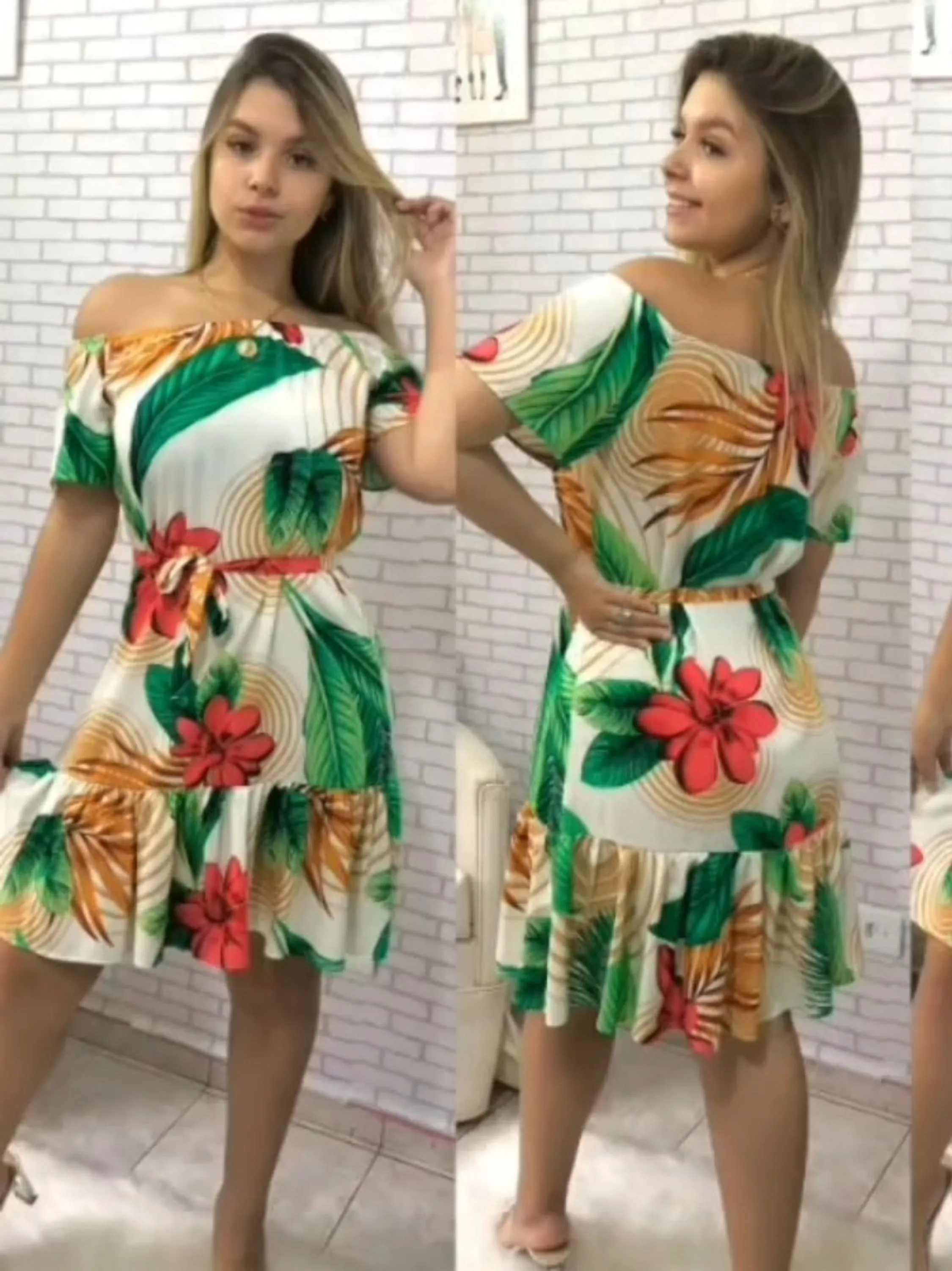 PROMOÇÃO Vestido ciganinha com cinto em duna e viscolinho tam m g e gg ️ ️ 3x100,00