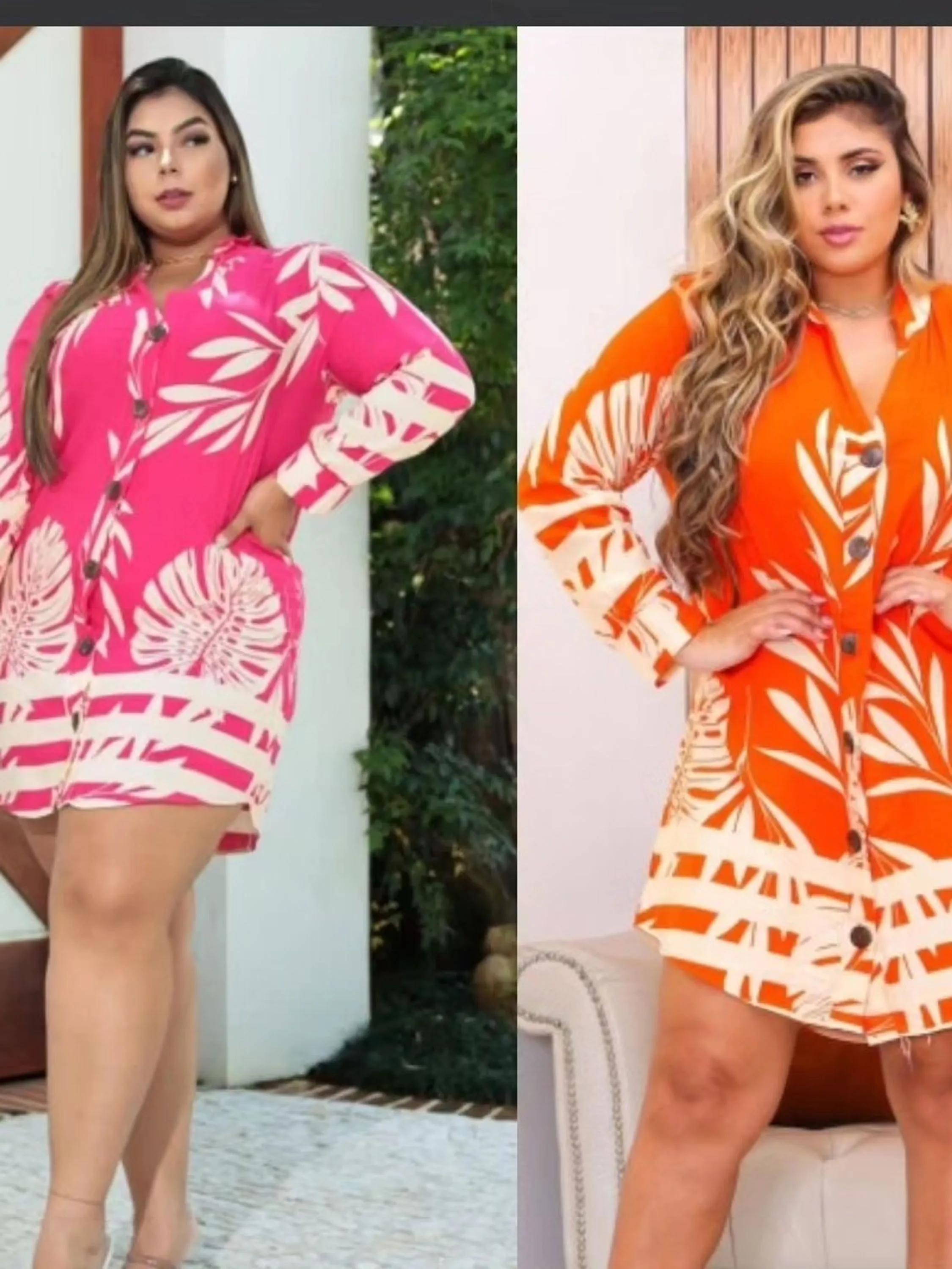 Chamise plus size em tecido duna barrado