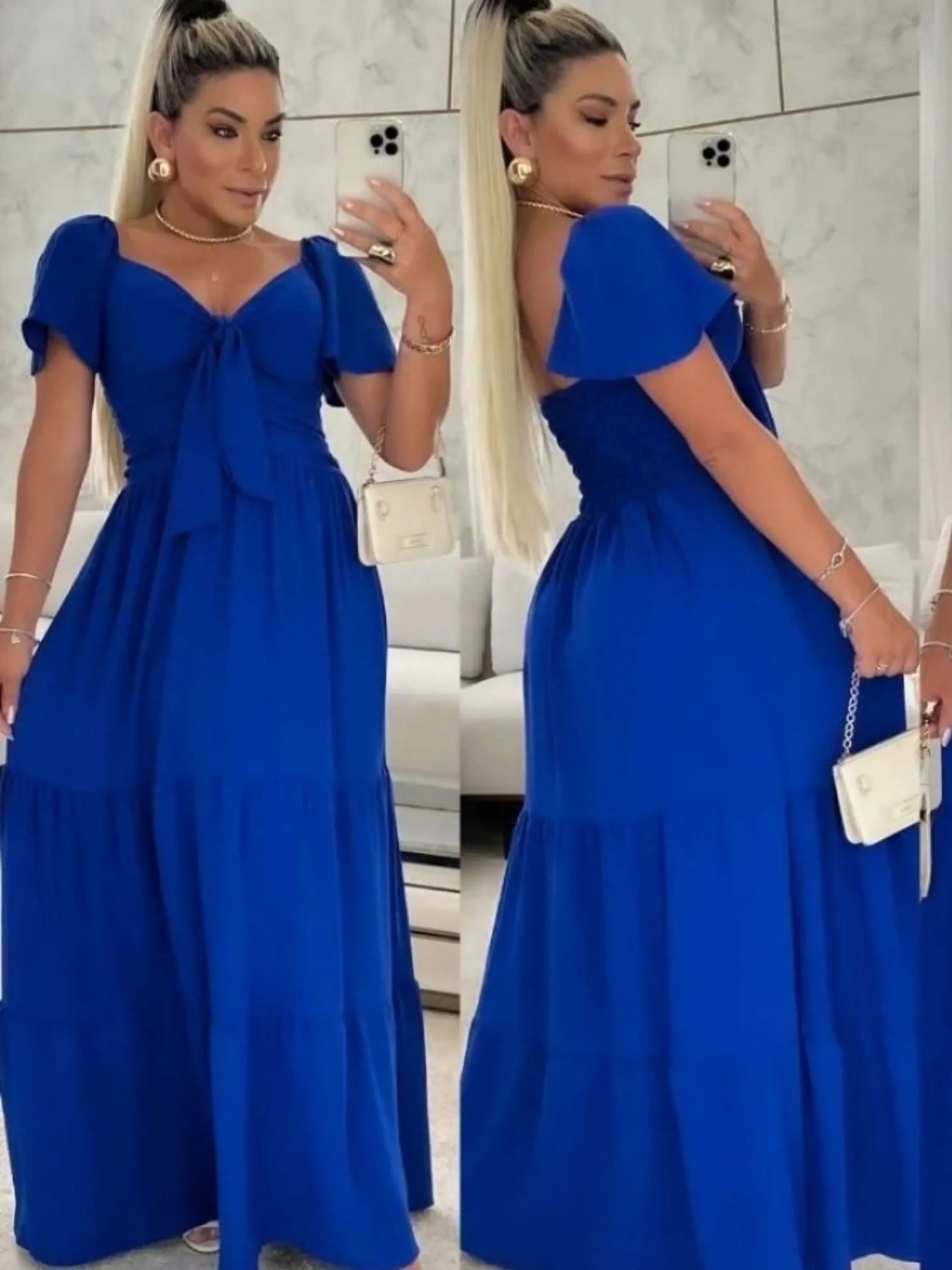 Vestido decote v