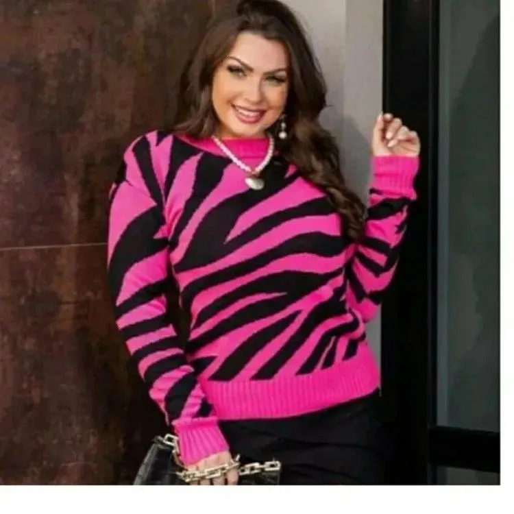 Blusa Tricô Zebra