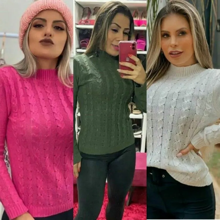 Blusa Trança Tricô