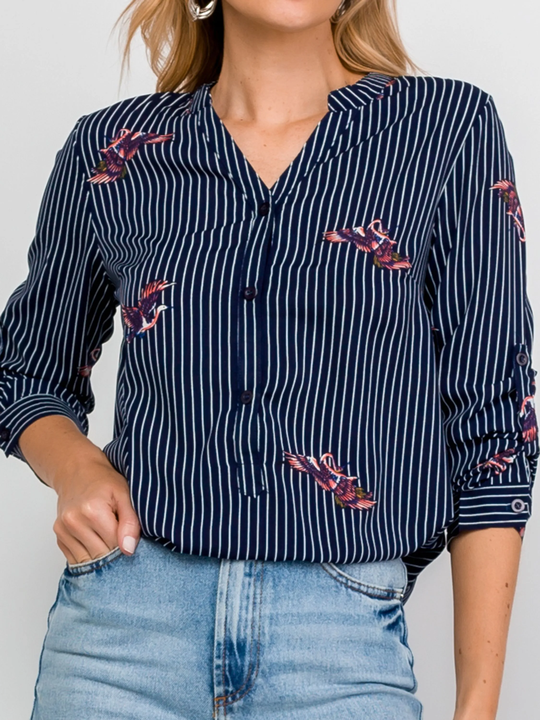 Camisa Blusa Manga Longa Listrada W8559