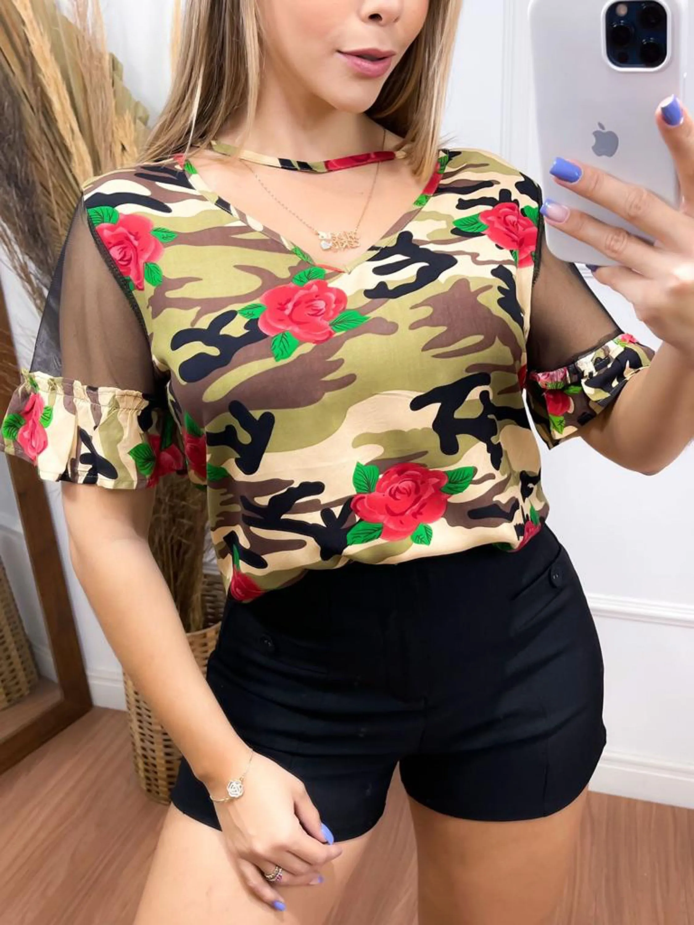 Blusa feminina militar w17001