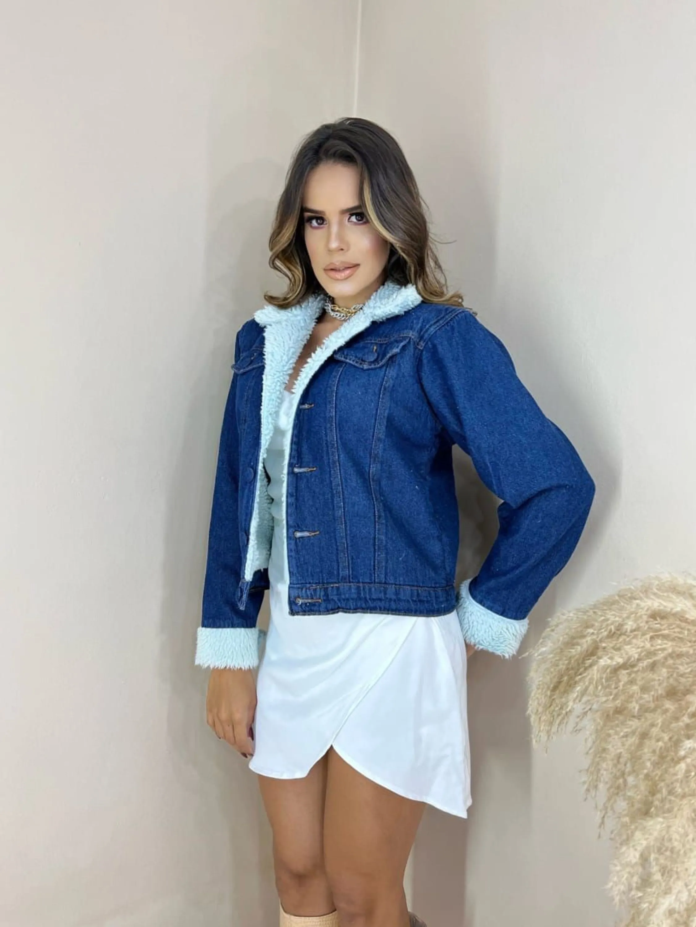 Jaqueta jeans forrada