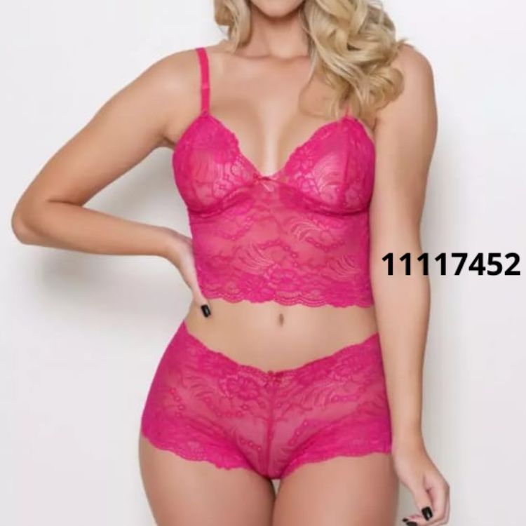 Conjunto Lingerie Espera Marido Sem Bojo 11117452 LUKI MODAS 1806