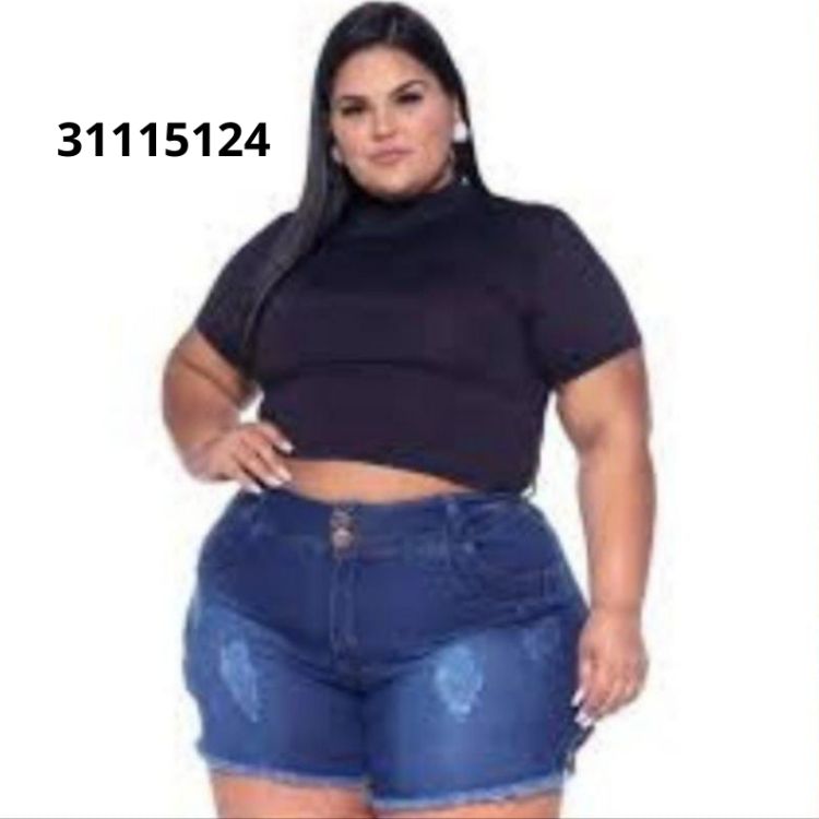 Short Jeans Plus Size 31115124 LUKI MODAS 2607