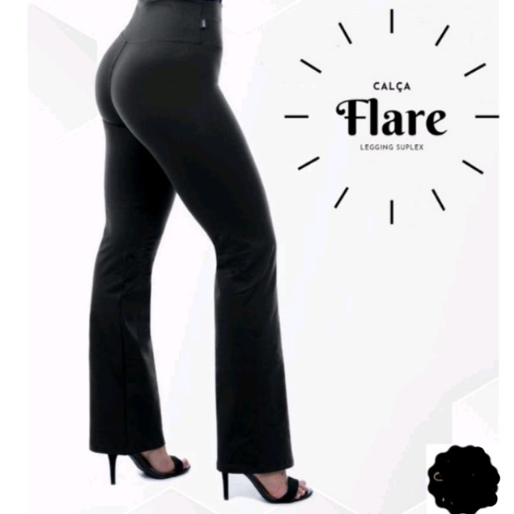 Calça legging flare feminino