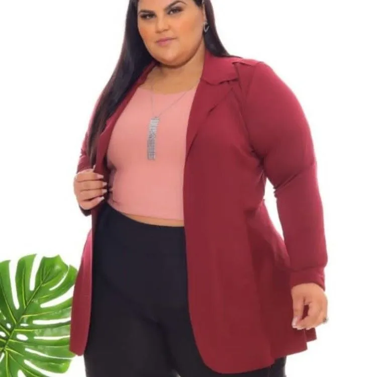 Blazer  Neoprene Longo  Plus Size 51117023 LUKI MODAS 0906