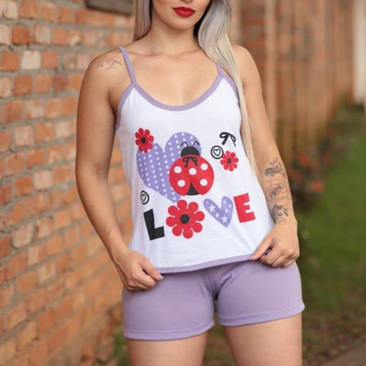 Pijama Regata Feminino 41113349 LUKI MODAS 2107