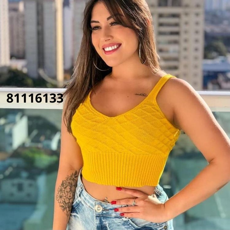 Cropped Escama em Trico 81116133 0911