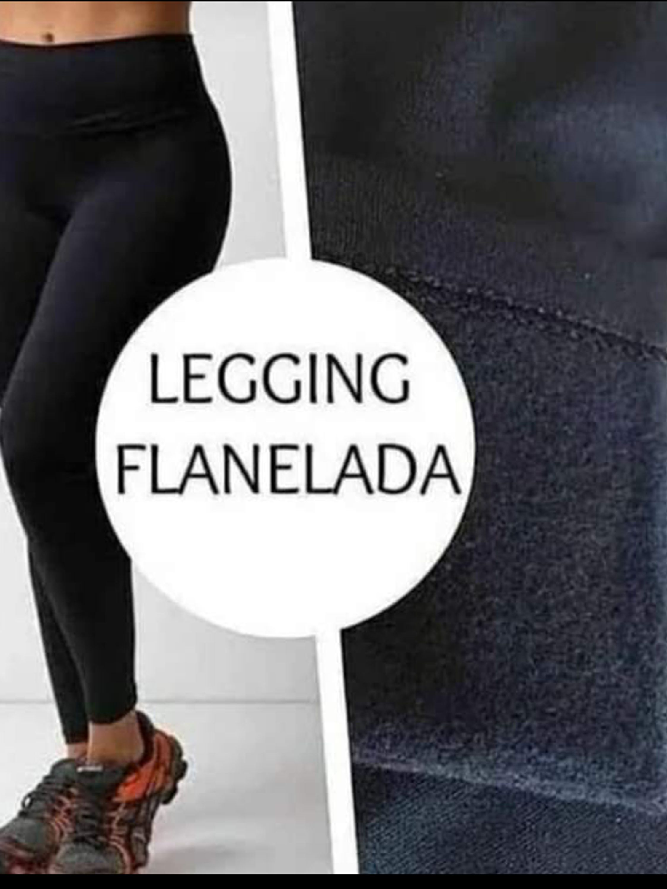 Calça legging flanelada confortável