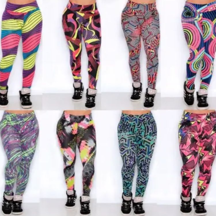 Legging estampadas cores variadas conforme a disponibilidade