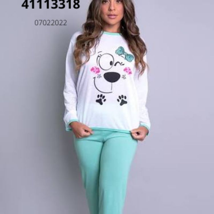 Pijama Feminino Manga longa 41113318 0508