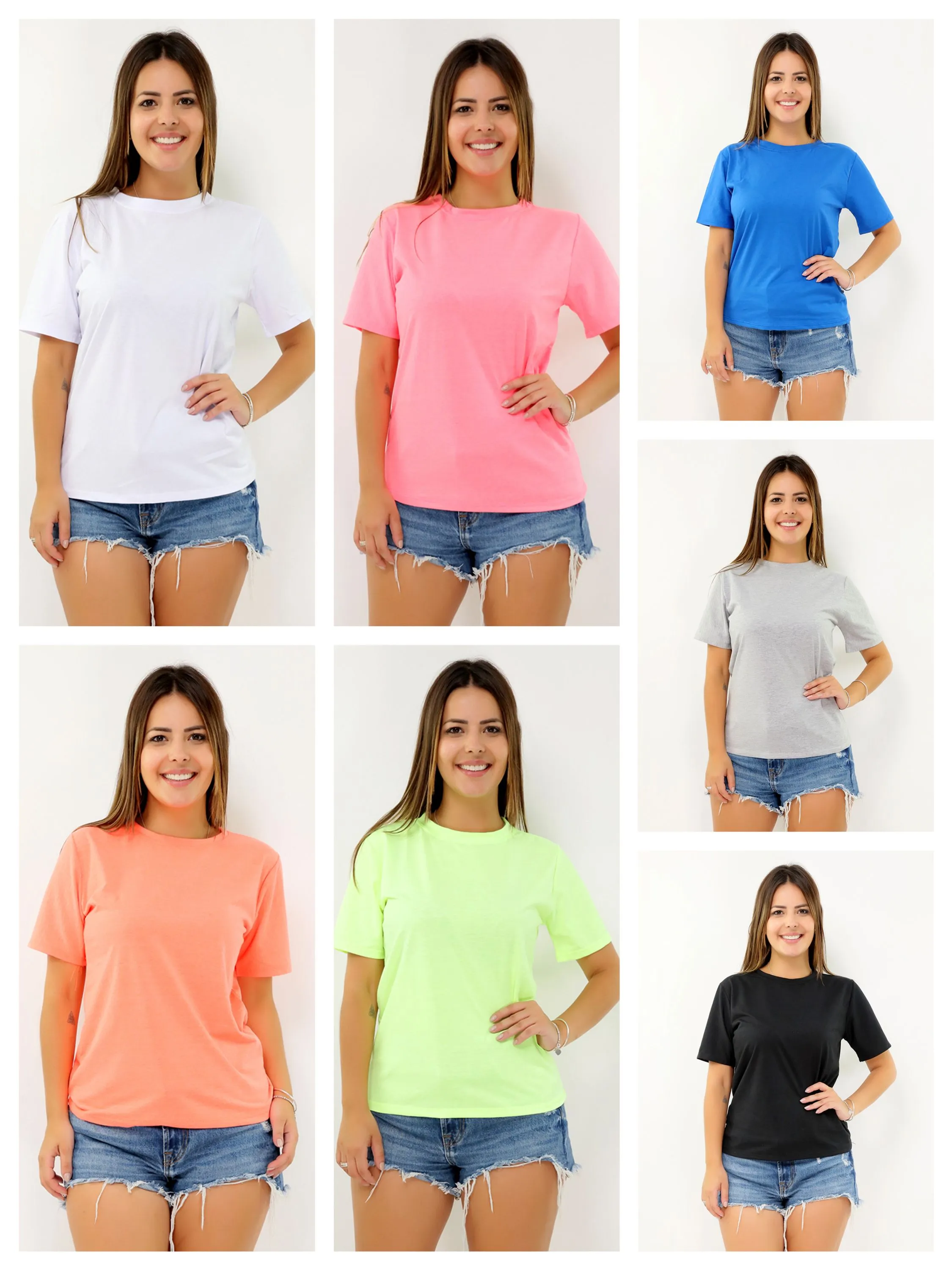 T-shirt Camiseta Feminina Lisa Algodão Luli Outlet