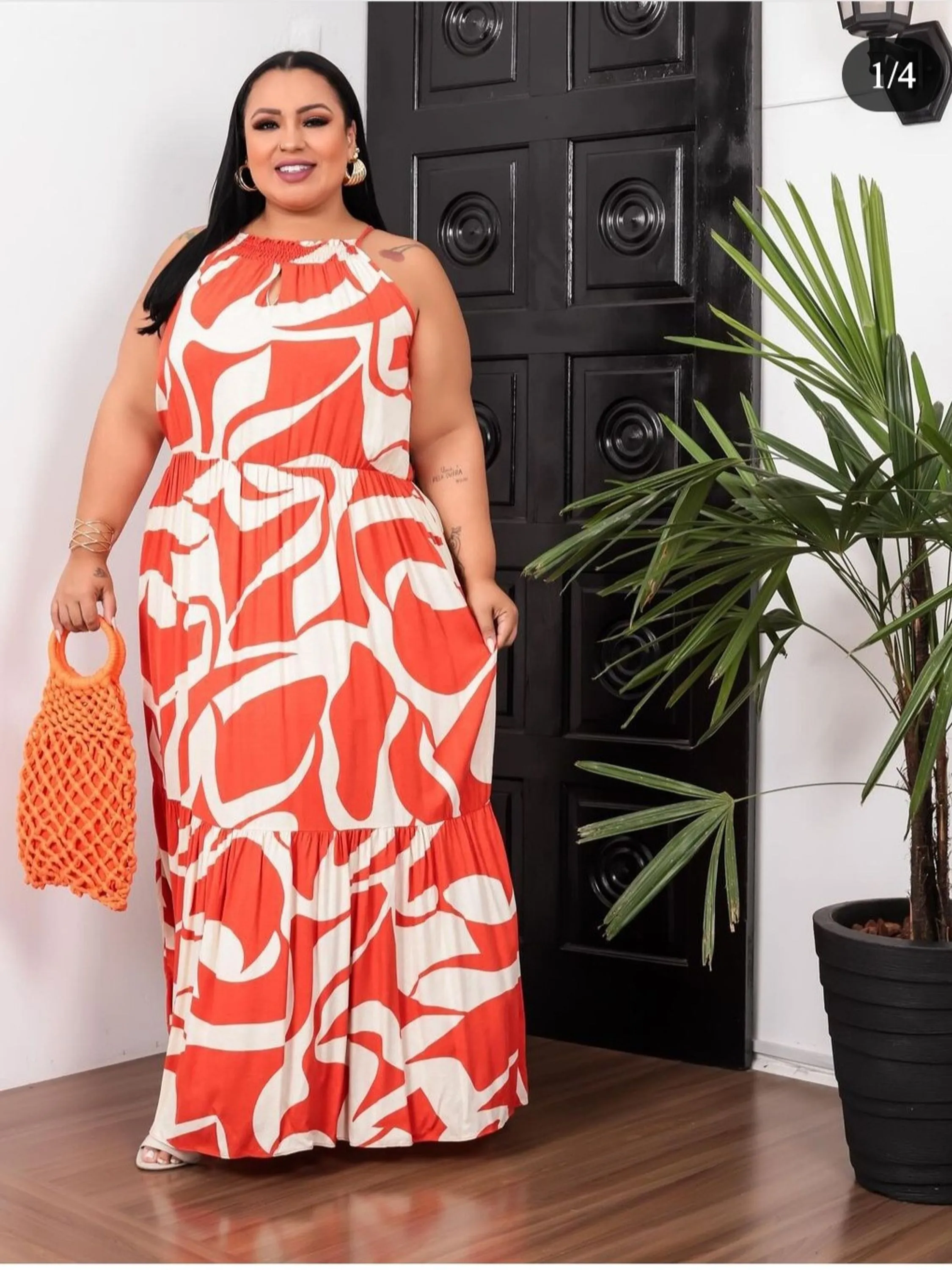 Vestido longo plus size