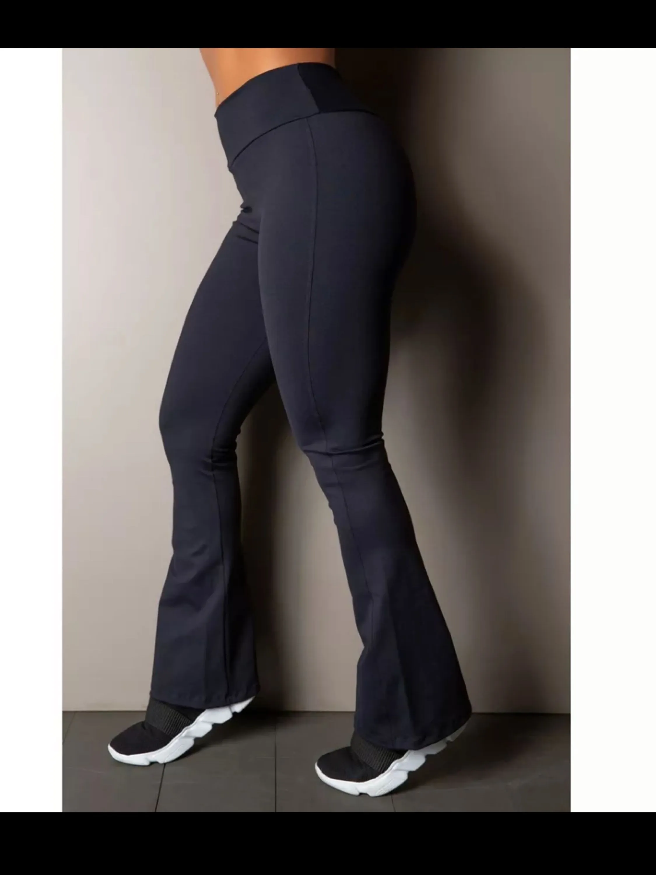 Calça legging feminina flar moda academia forrada super quentinha