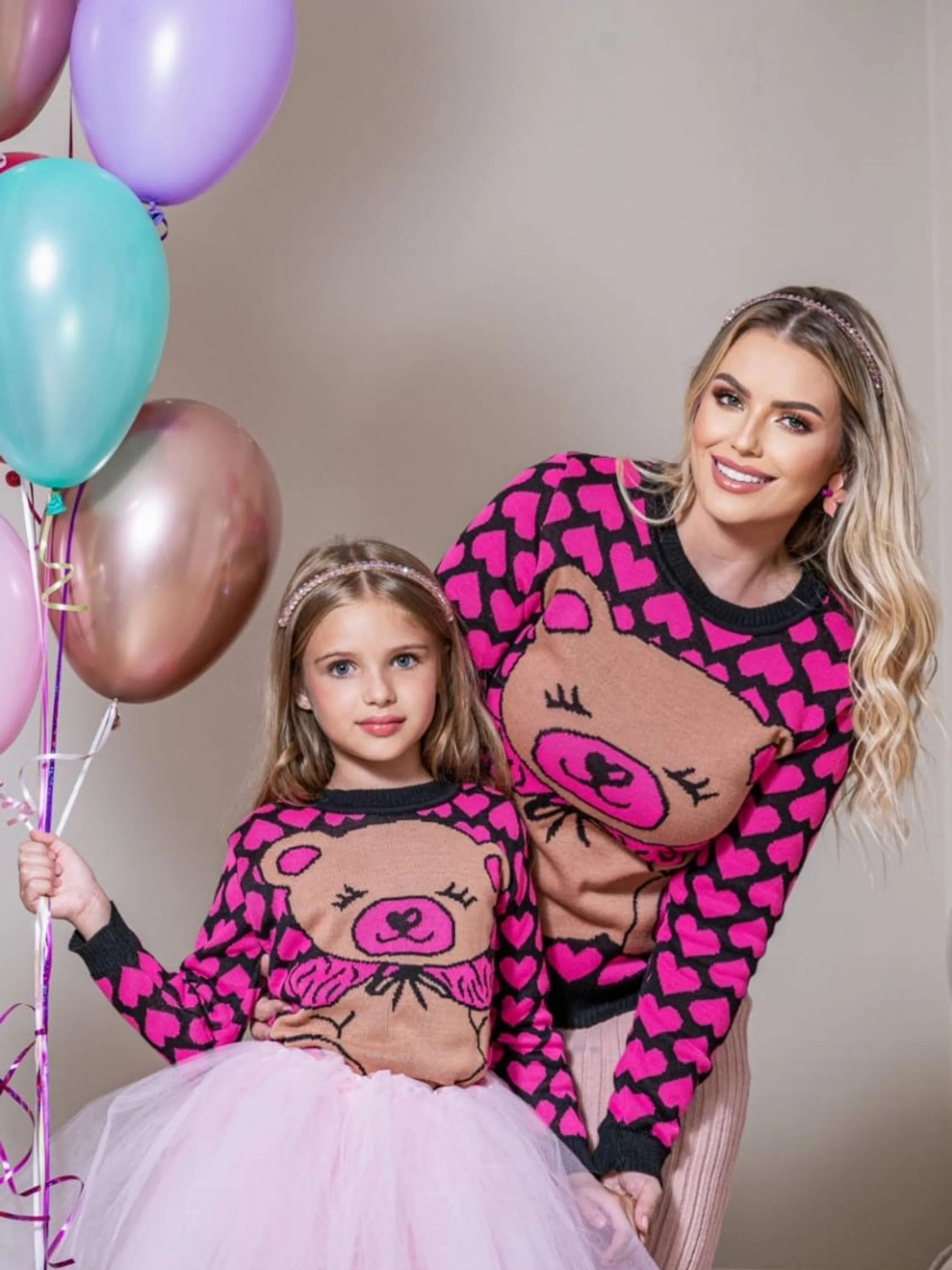 Blusa Urso Mãe e Filha