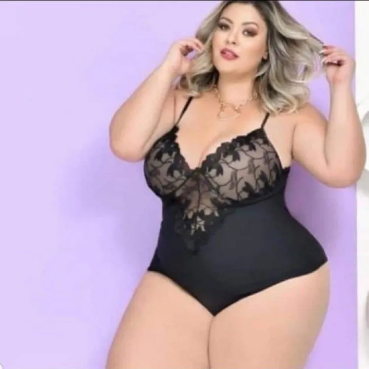 BODY RENDADO PLUS SIZE LANCAMENTO COD-539