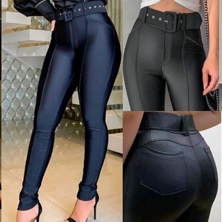 Calça legging tecido cirrê estica com cinto muito bonito Maya modas