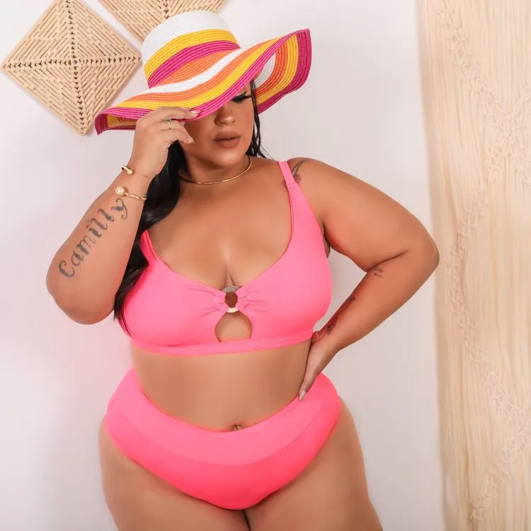 PLUS SIZE Biquíni com argola