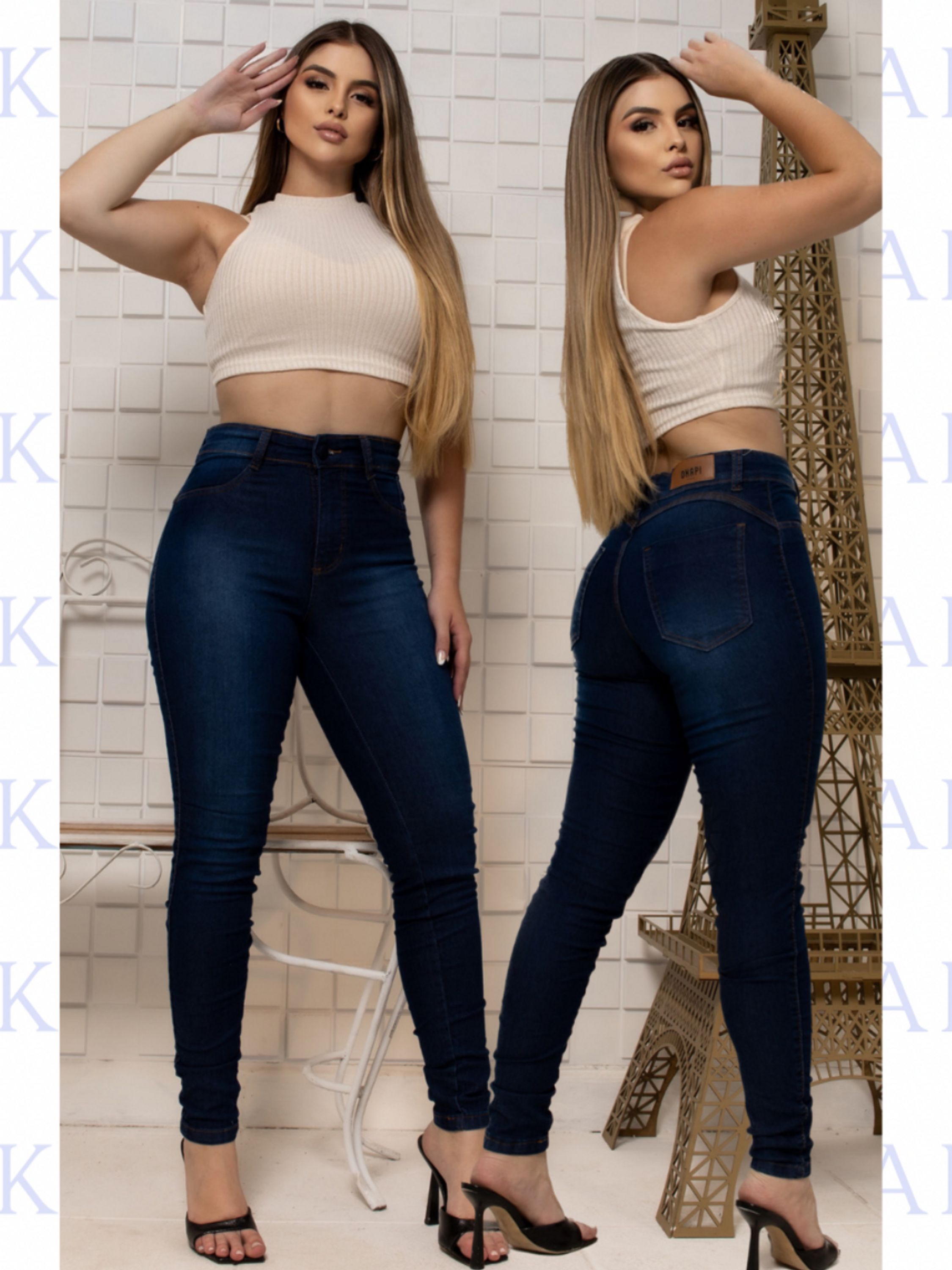 Calça jeans feminina Skinny