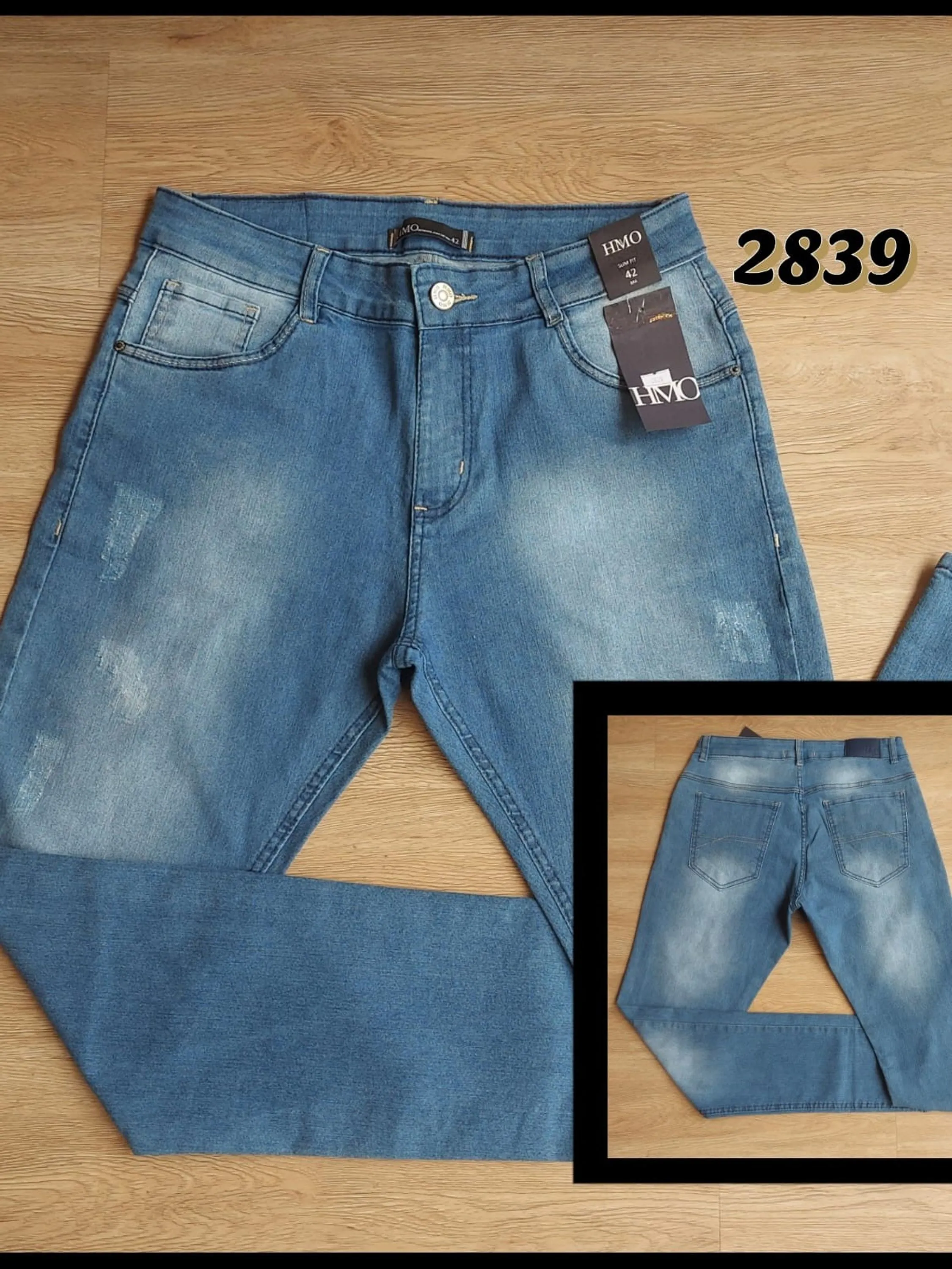 Calça Jeans skinny hmo masculina grade com 10 peças do mesmo modelo dividido nos tamanhos do 38 ao 48