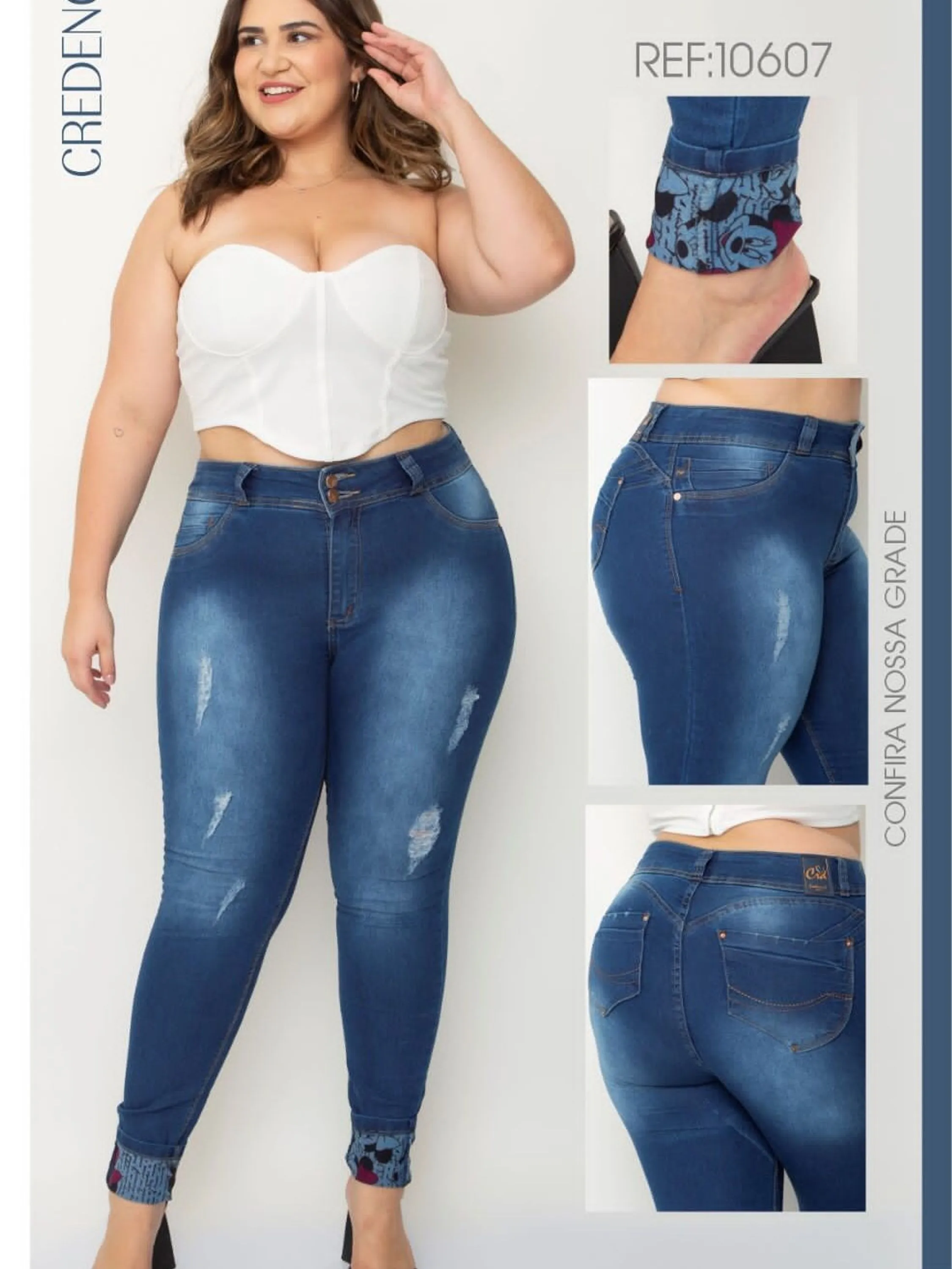 Calça Jeans Plus size modelo  Premium, exclusividade,o melhor jeans do Brasil, tamanhos especiais do 46 ao 54 , modeladora.