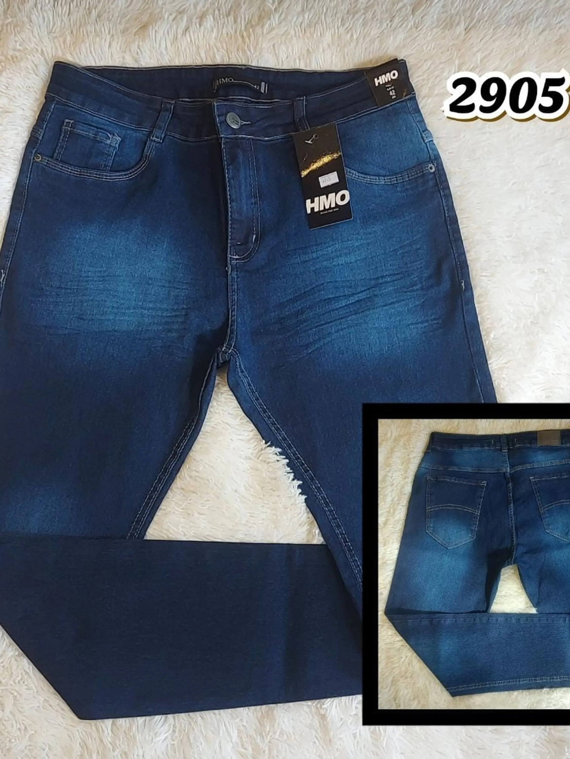 Calça Jeans skinny hmo masculina grade com 10 peças do mesmo modelo dividido nos tamanhos do 38 ao 48