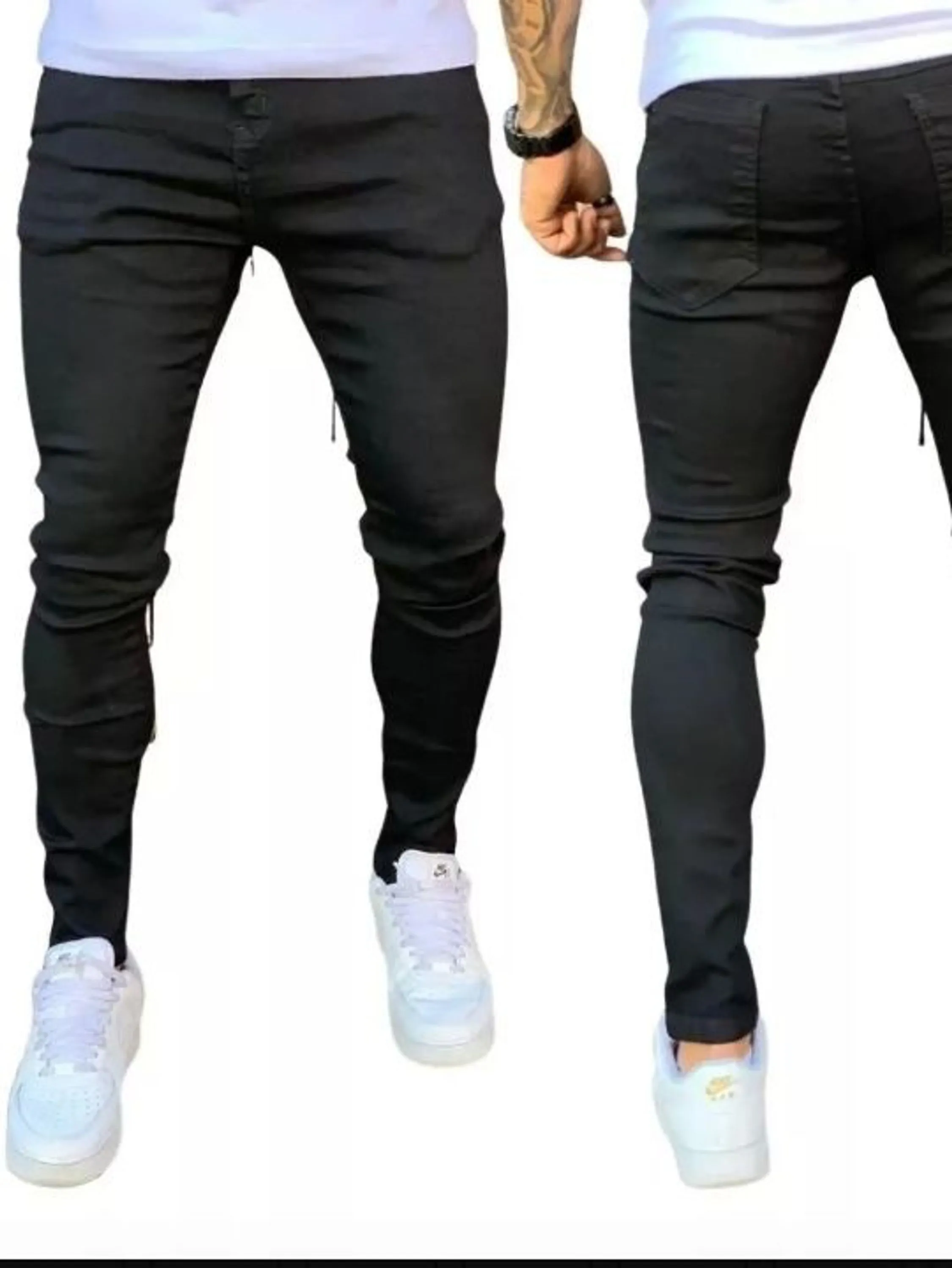 Calça jeans masculina preta