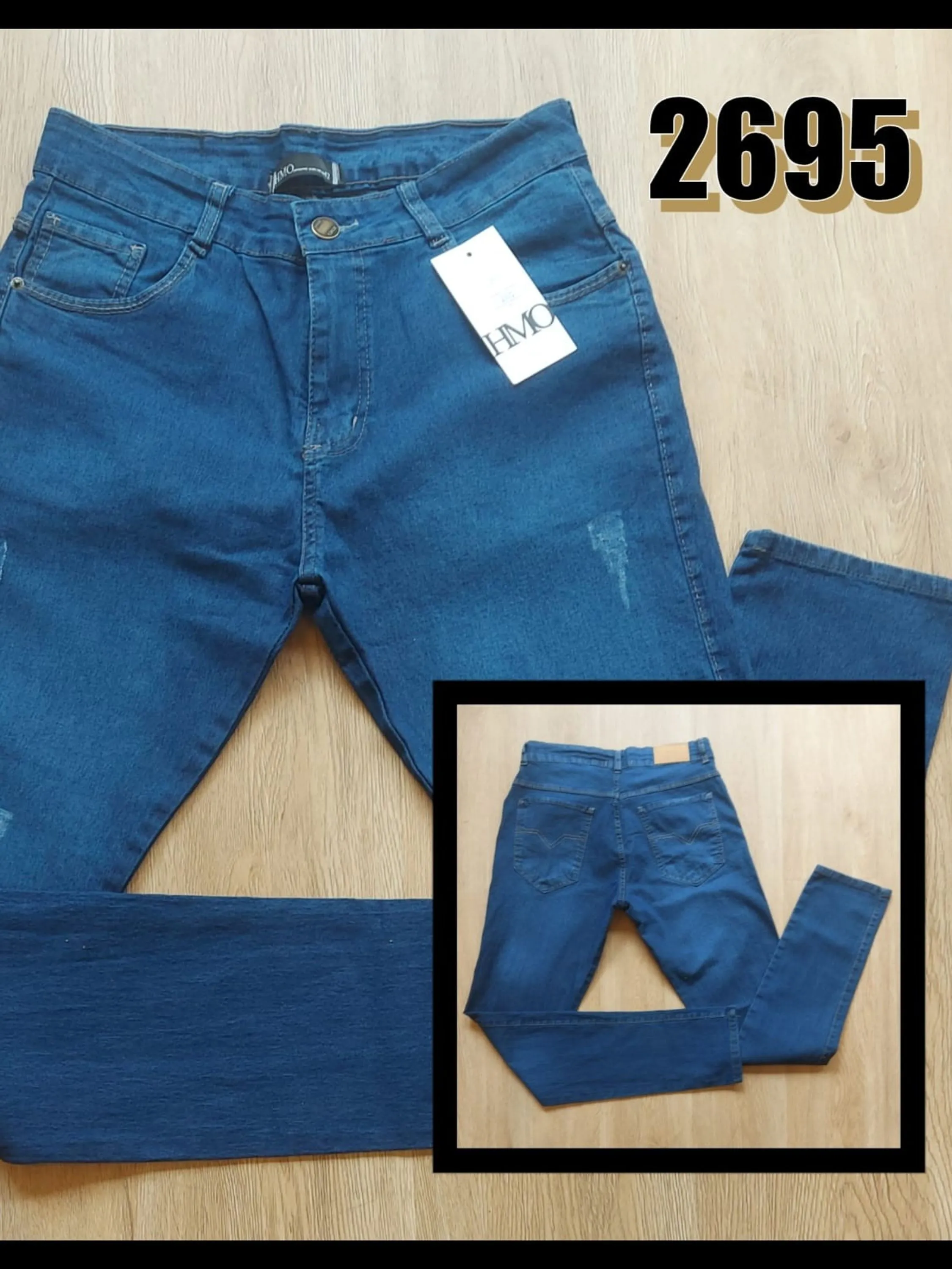 Calça Jeans skinny hmo masculina grade com 10 peças do mesmo modelo dividido nos tamanhos do 38 ao 48