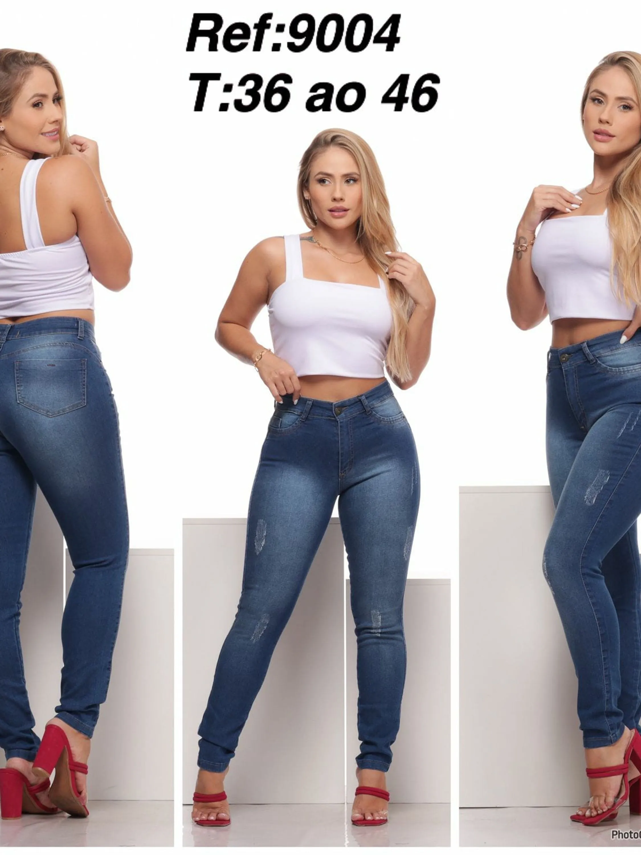 Calça Jeans Skinny destroyer tecido da melhor, modelo exclusivo, levanta Bumbum grade completa do 36 ao 46.