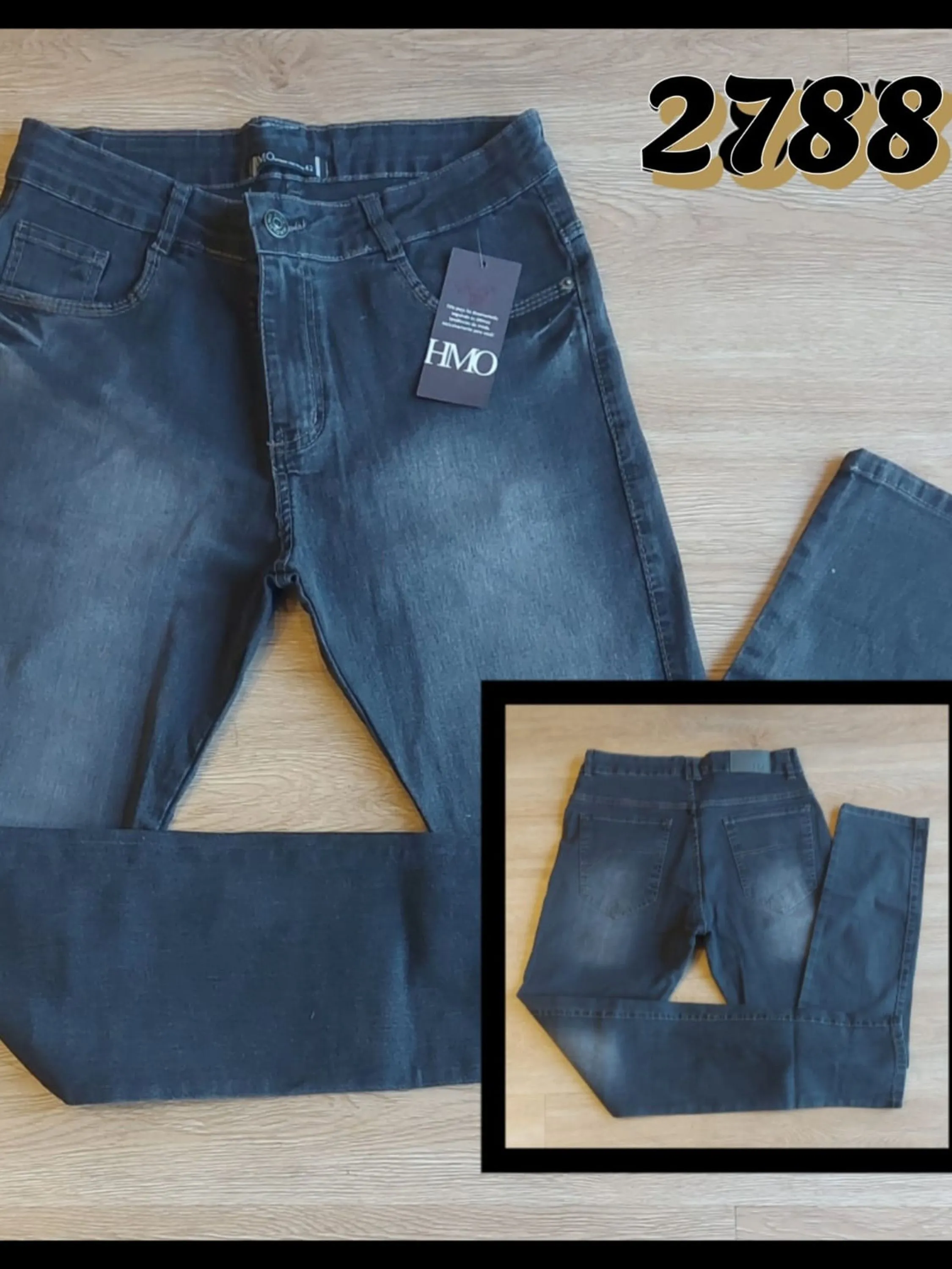 Calça Jeans skinny hmo masculina grade com 10 peças do mesmo modelo dividido nos tamanhos do 38 ao 48