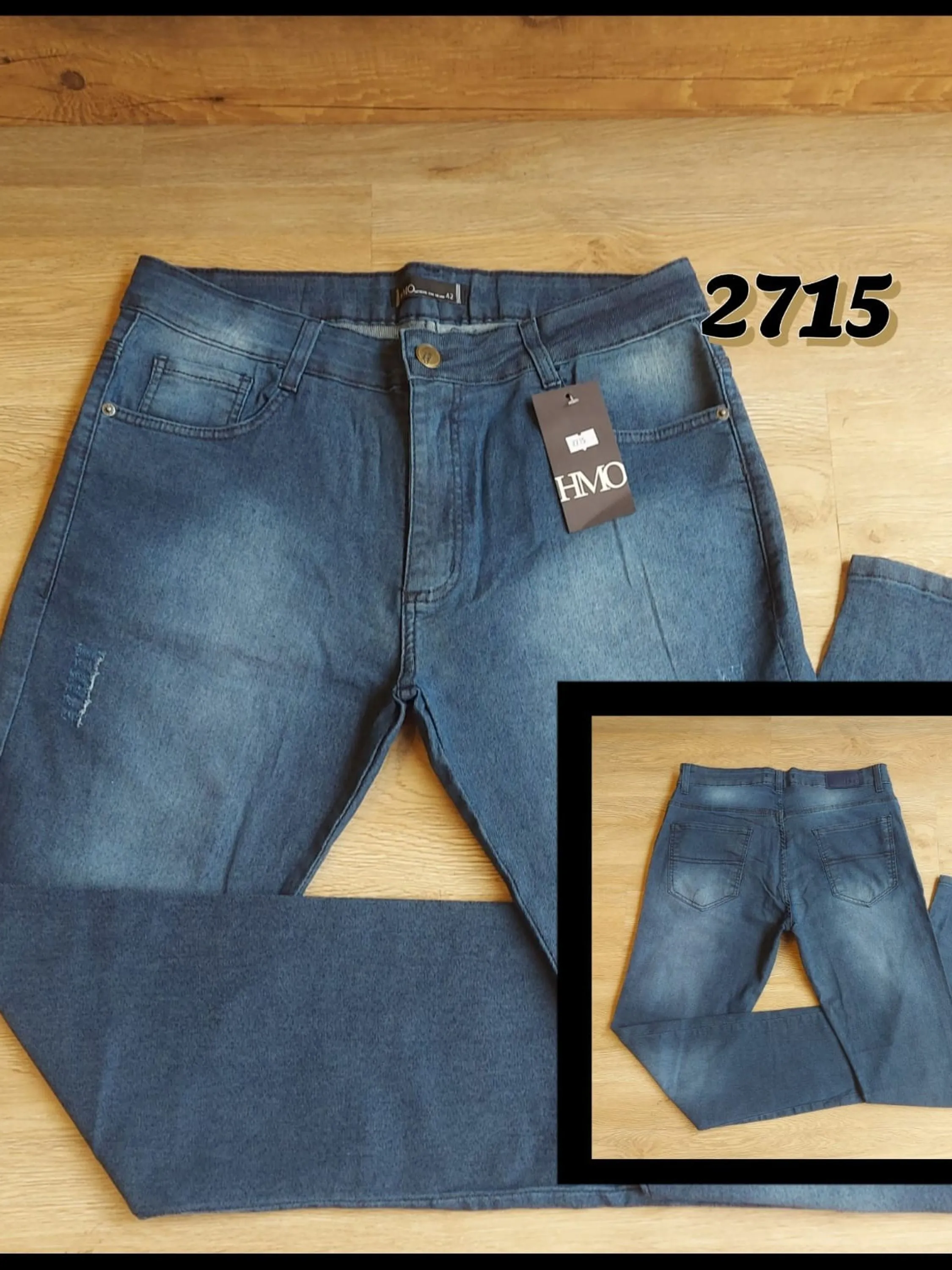 Calça Jeans skinny hmo masculina grade com 10 peças do mesmo modelo dividido nos tamanhos do 38 ao 48