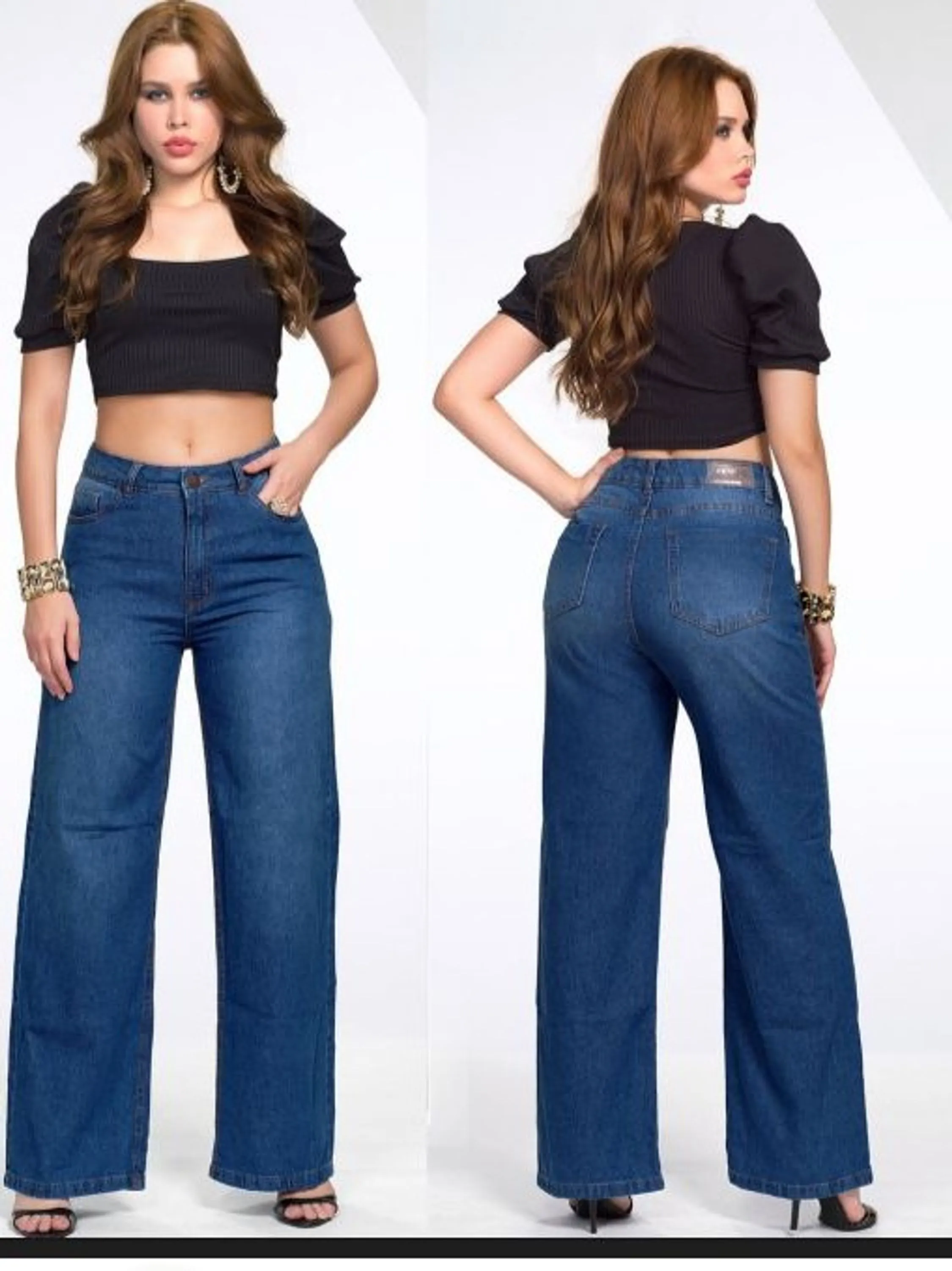 Widleg pantalona jeans feminina,a queridinha das famosas e blogueiras,feita com o melhor do Jeans ,tecido 100% da melhor qualidade,aqui na nossa loja Magnata 007 ,o melhor Jeans do mundo !!!