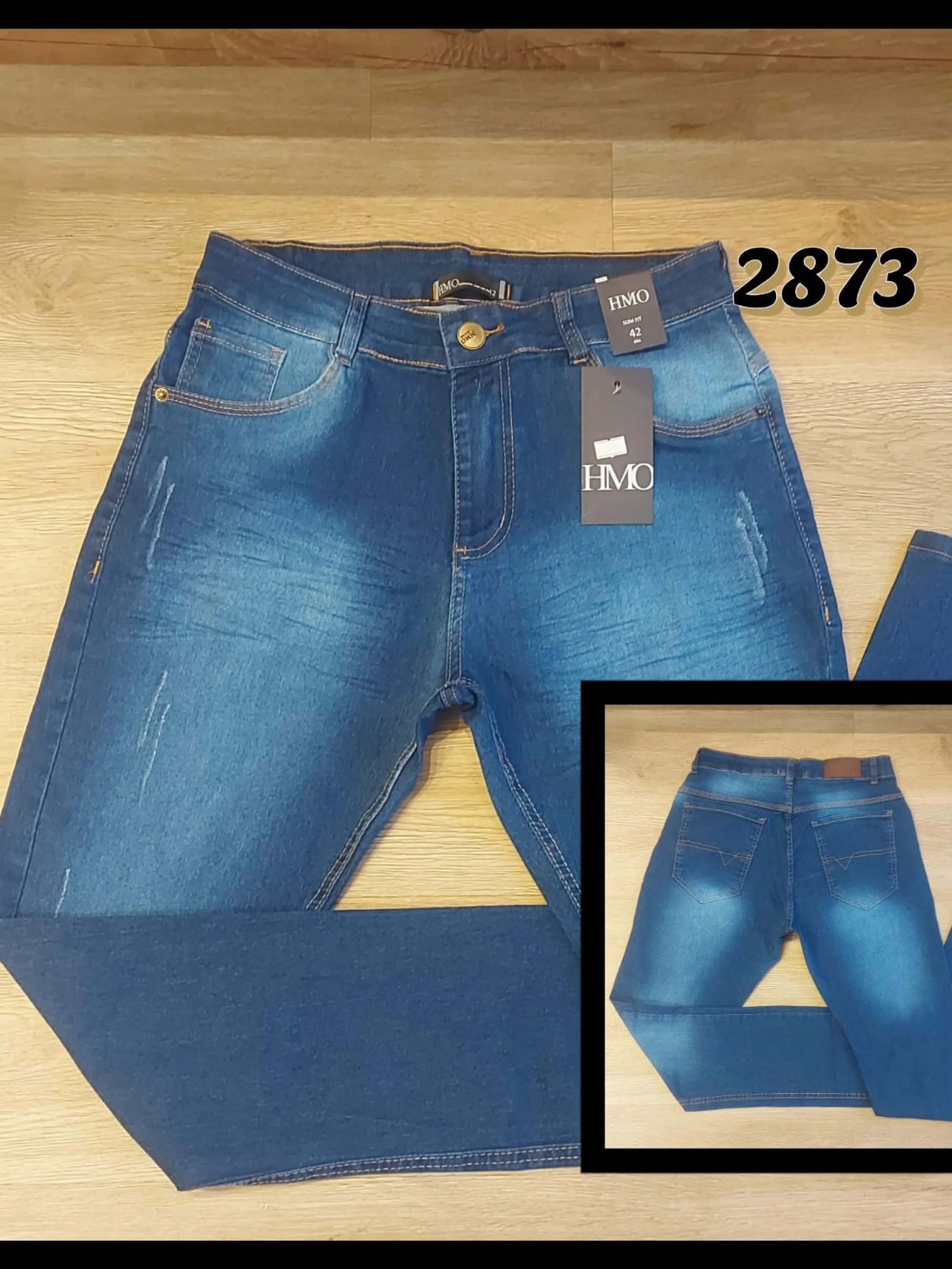 Calça Jeans skinny hmo masculina grade com 10 peças do mesmo modelo dividido nos tamanhos do 38 ao 48