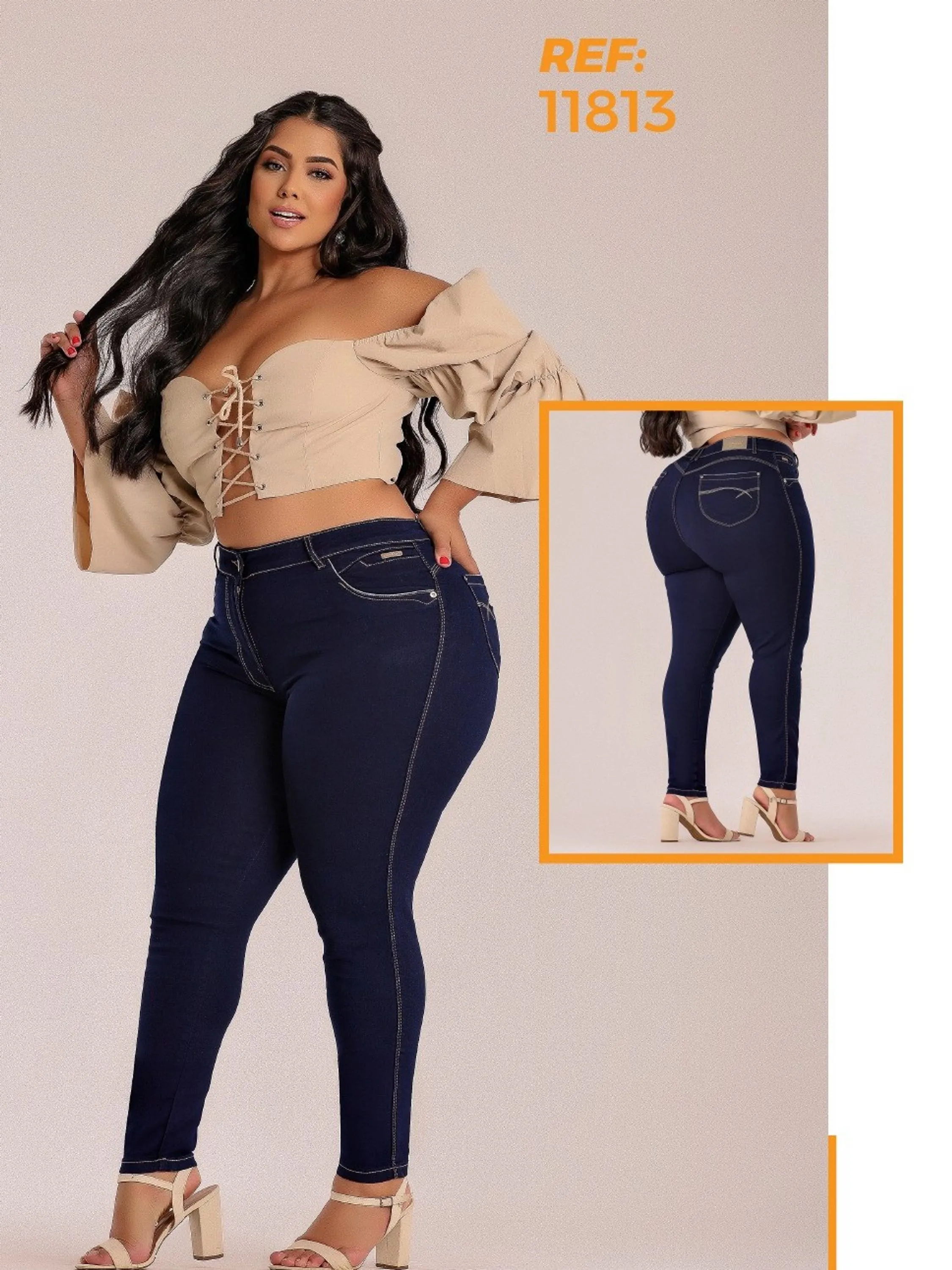 Calça plussize feminina carbono ,jeans plussize Premium