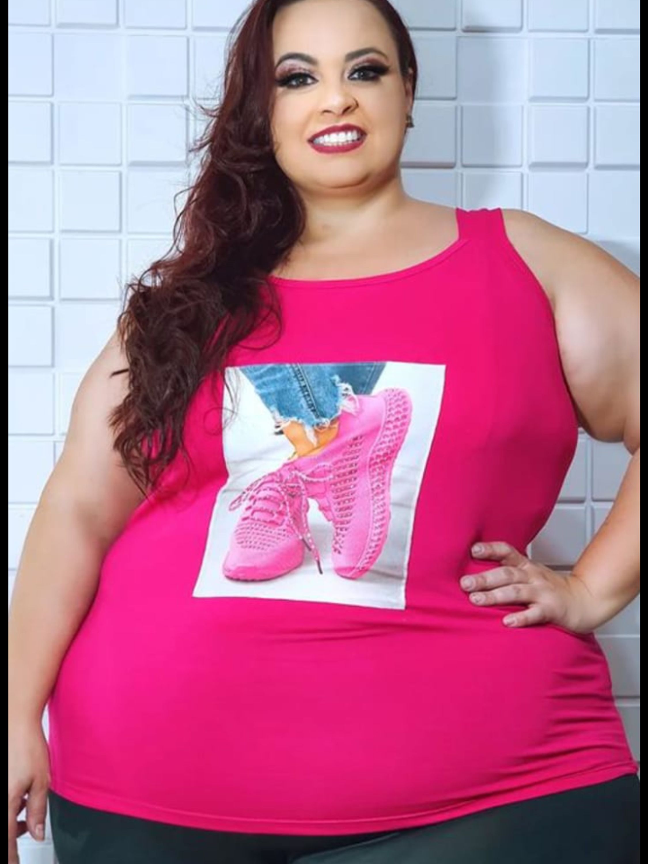 Blusinha Blusa Estampada Plus Size em Viscolycra Diversas Cores