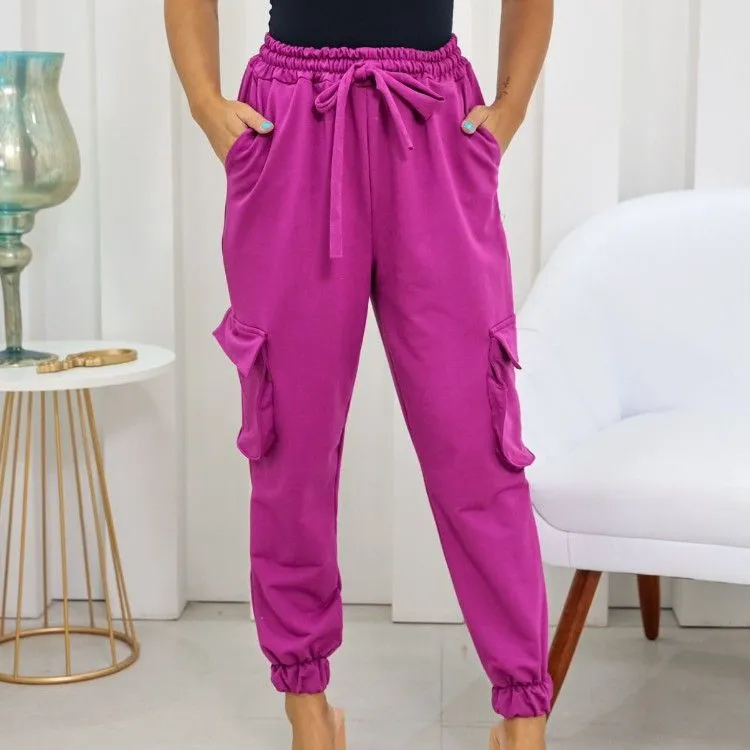 Calça jogger com bolso moletinho