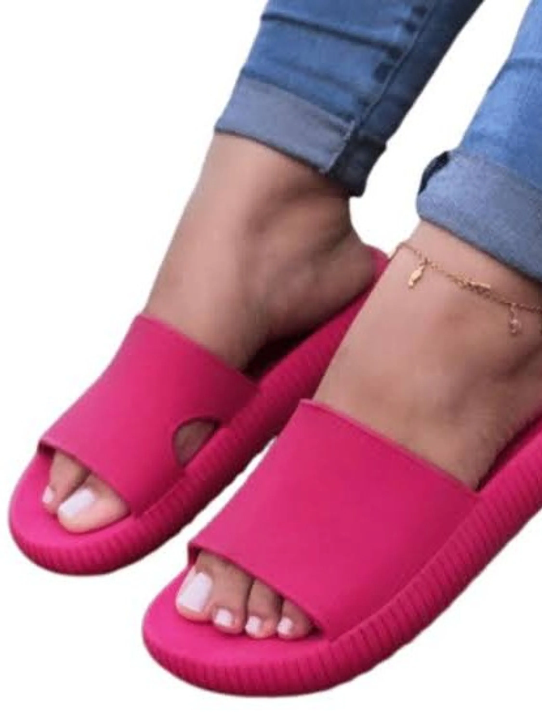 Chinelo nuvem rosa