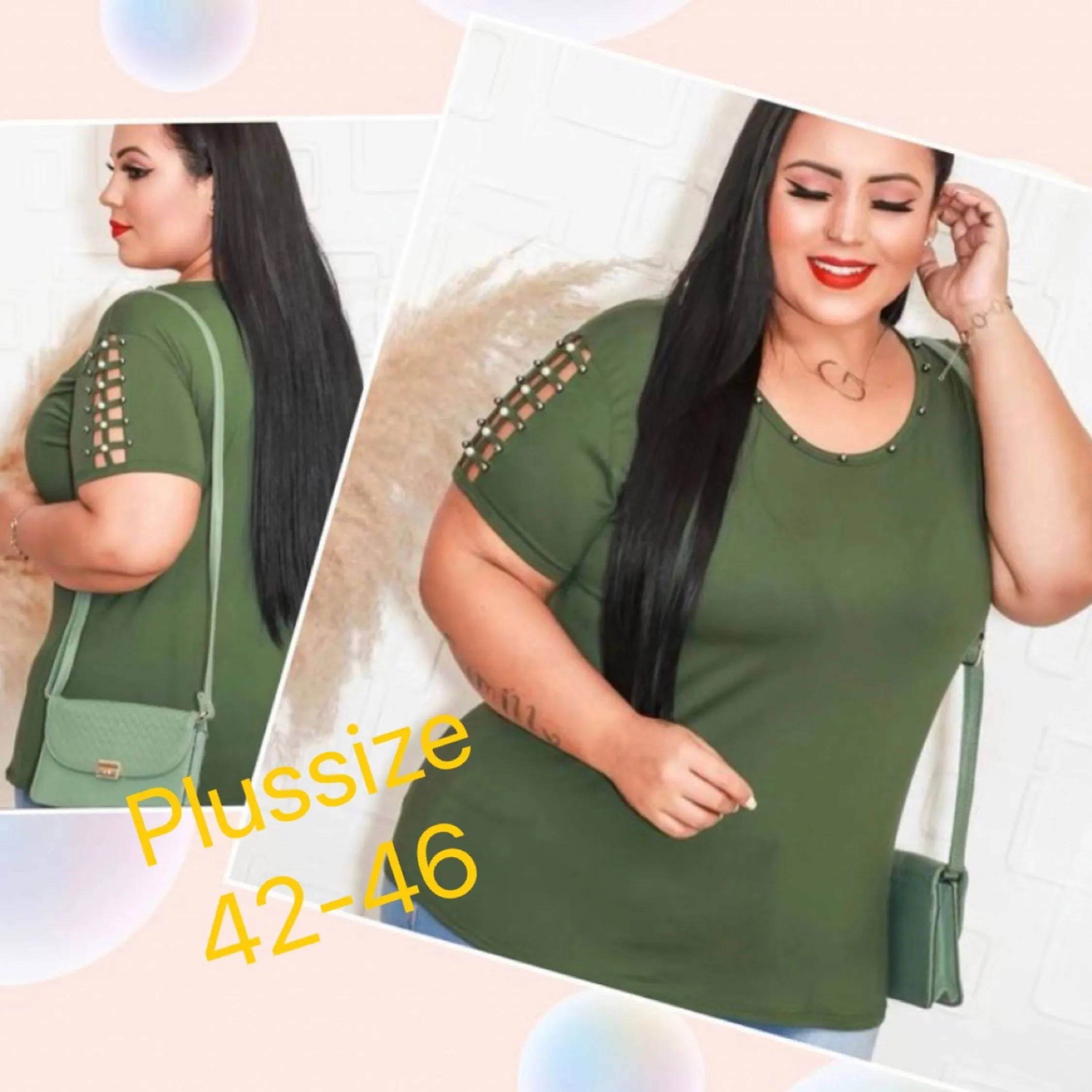 Plussize Blusa viscolycra Maya modas