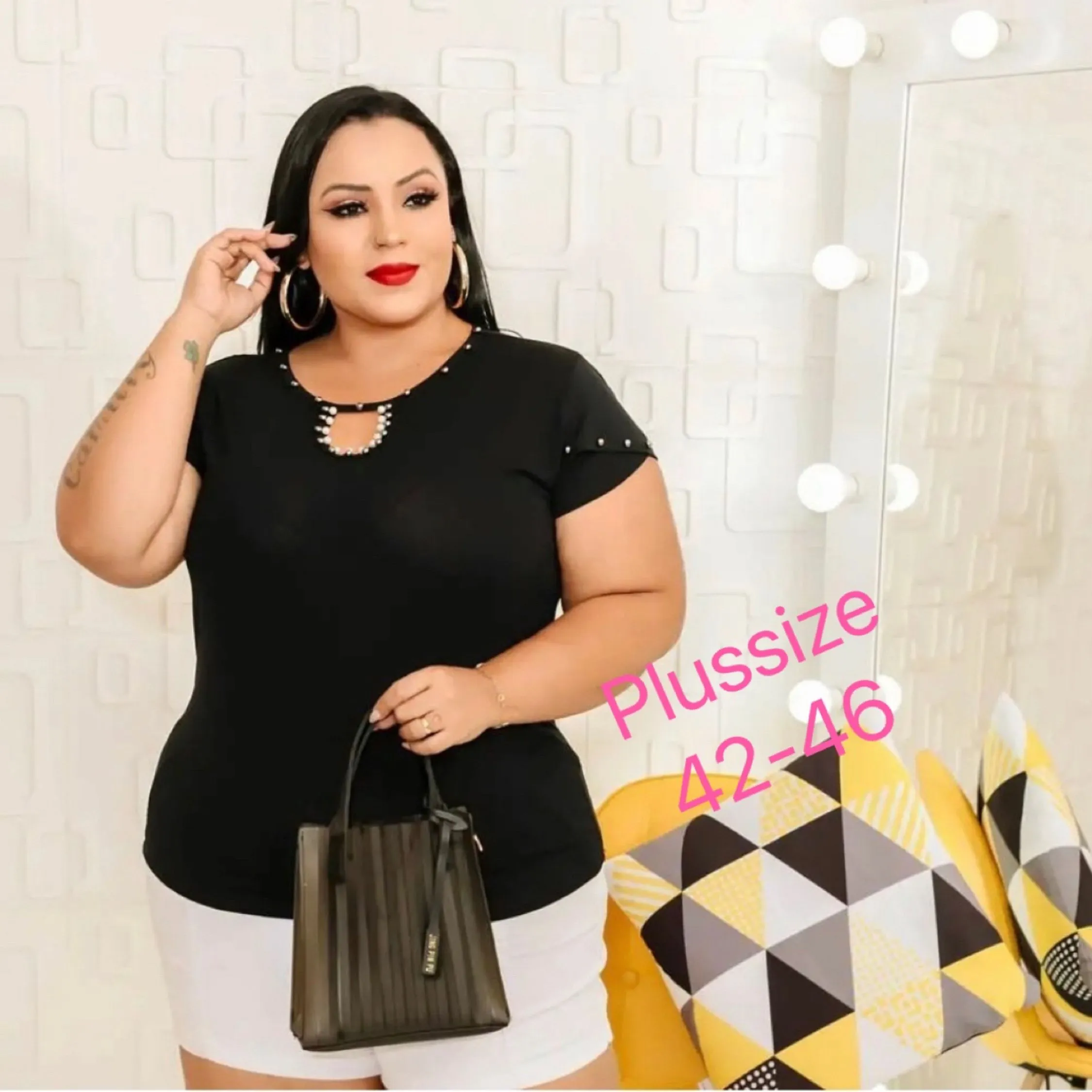 Plussize Blusa viscolycra Maya modas