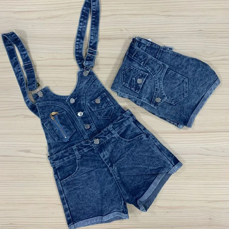 Jardineira jeans infantil Maya modas