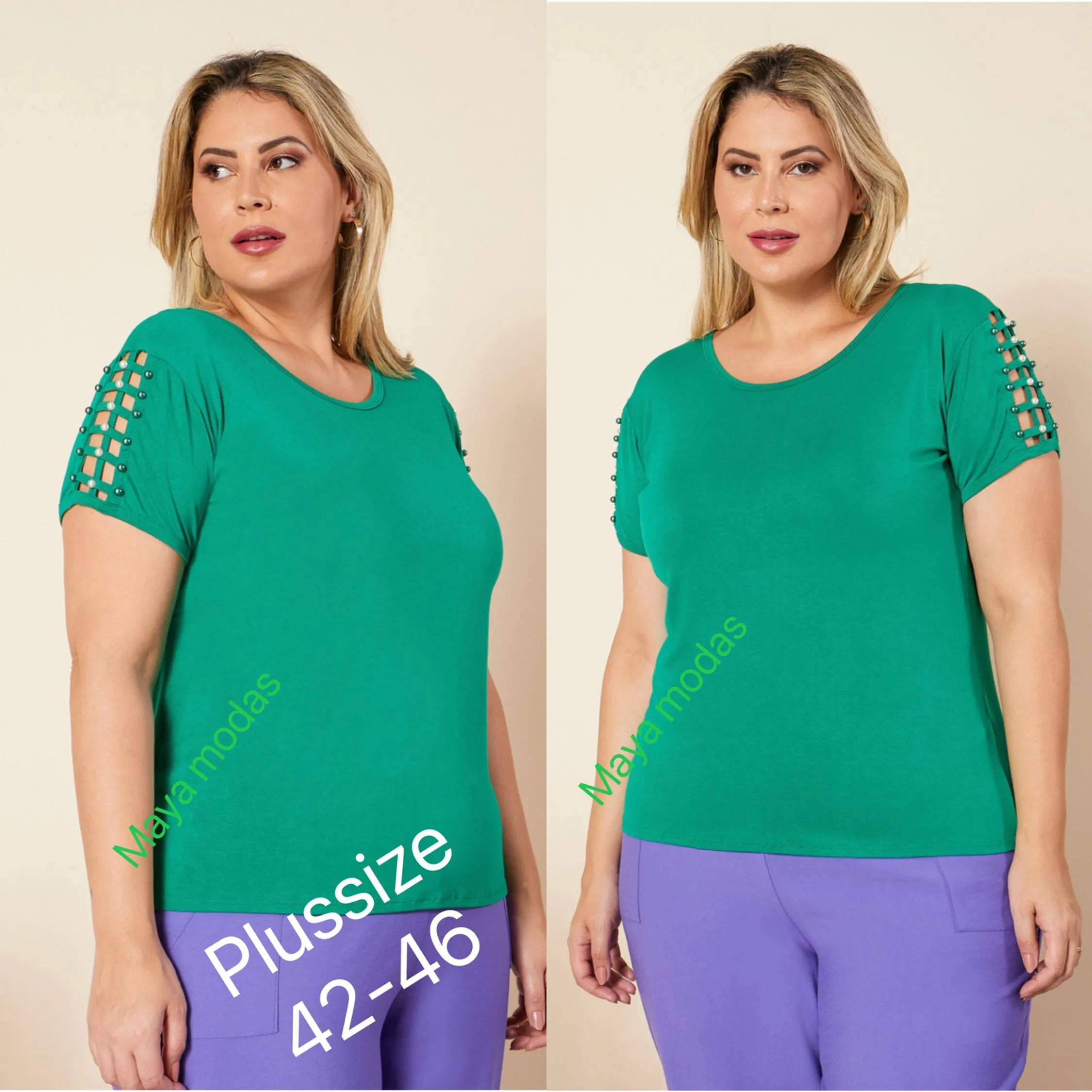 Plussize Blusa viscolycra Maya modas