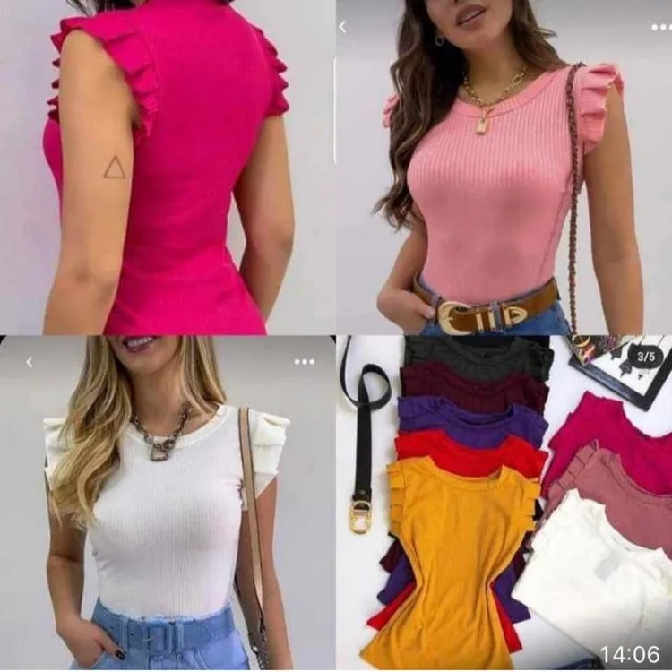 Blusa canelada estica Maya modas