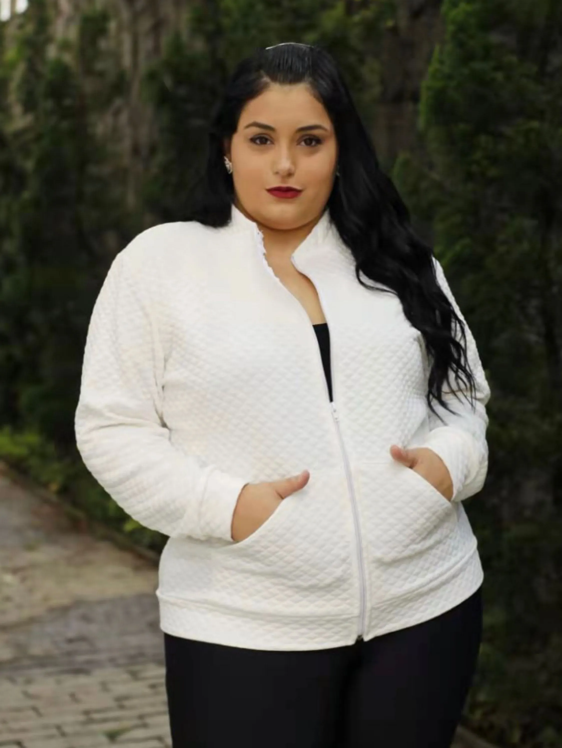 Plussize Jaqueta bomber Maya modas