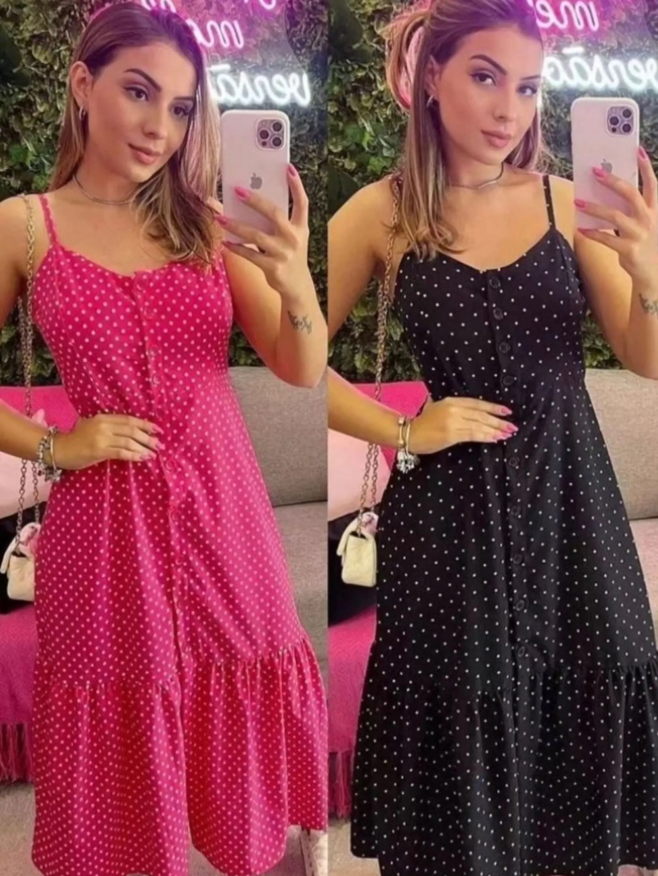 Vestido com forro com bojo tecido viscolinho Maya modas