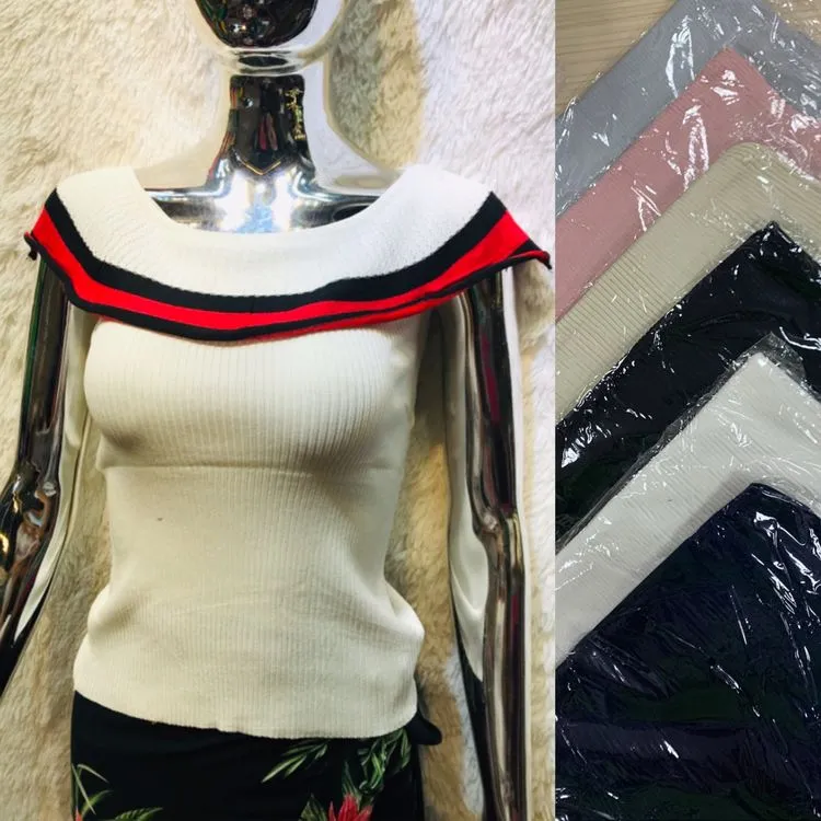 Blusa manga curta tecido estica tricot Maya modas